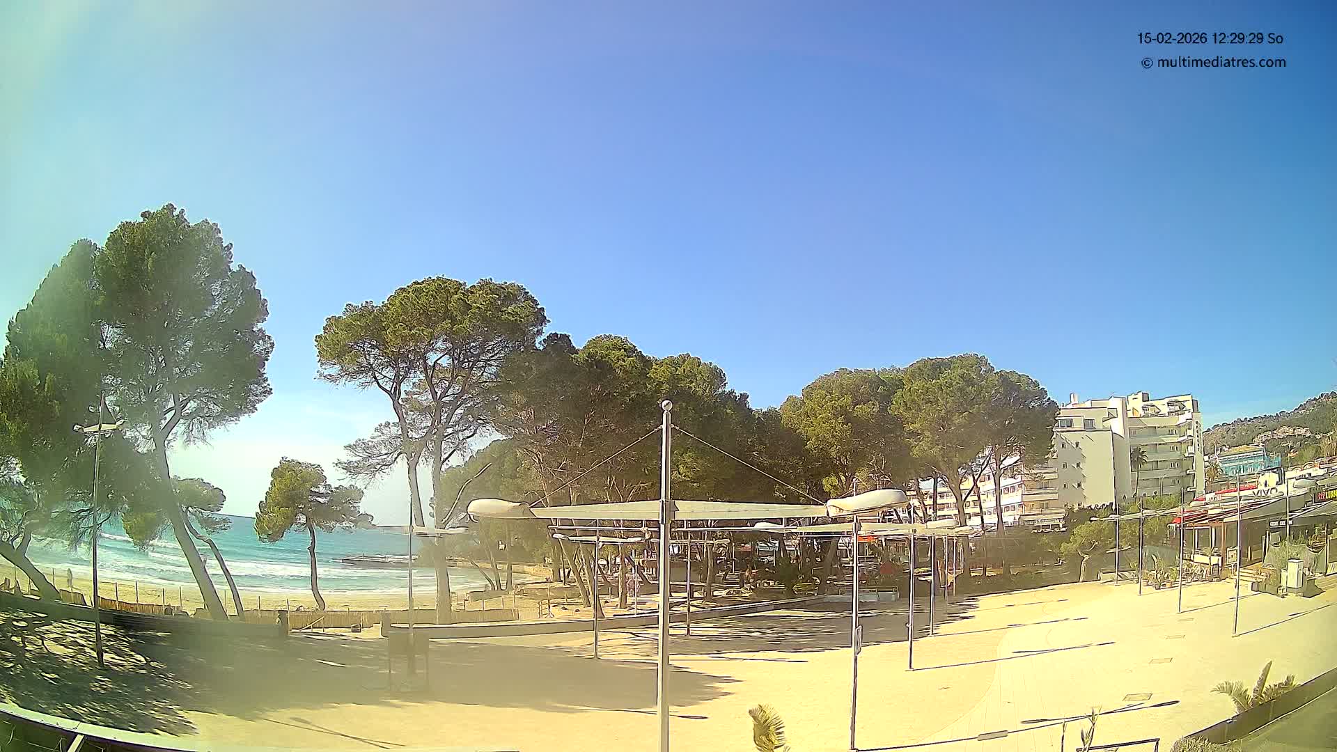 Cala Portal Vells Bay from Sol de Mallorca Live Cam - Mallorca, Balearic Islands, Spain