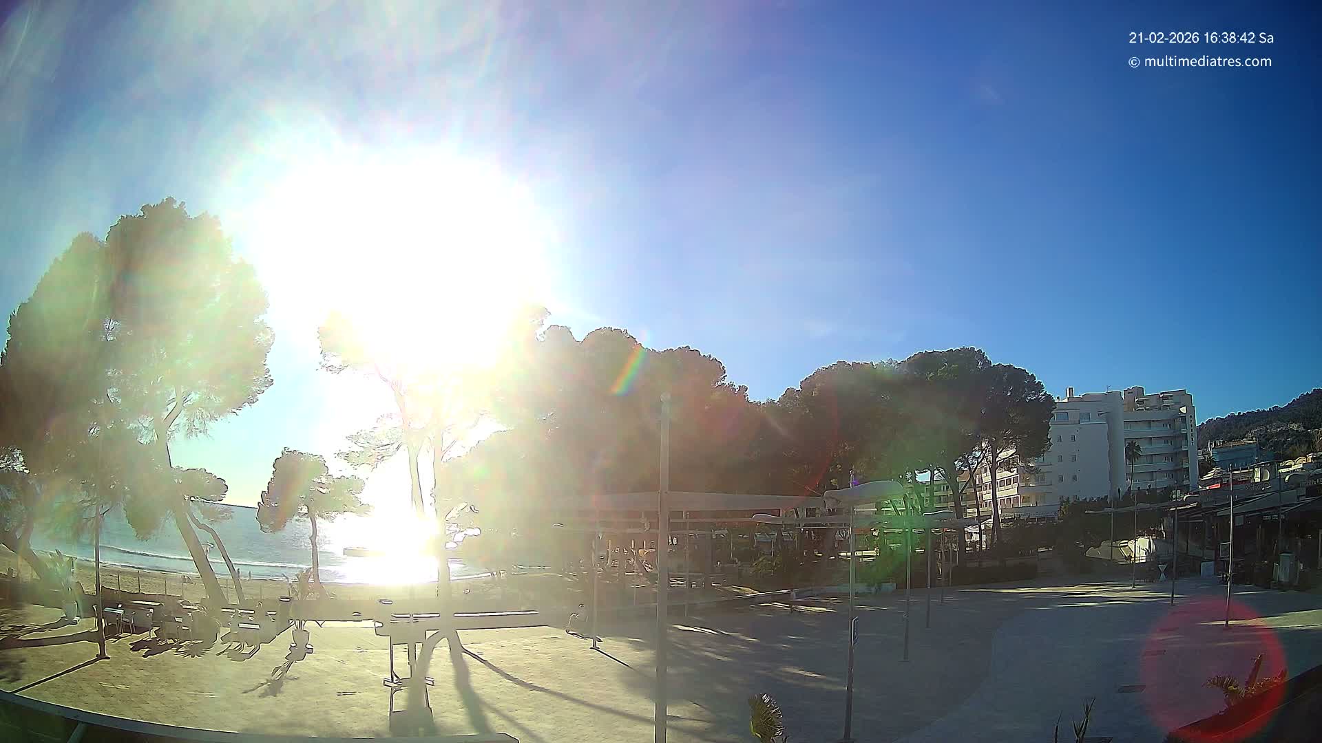 Cala Portal Vells Bay from Sol de Mallorca Live Cam - Mallorca, Balearic Islands, Spain