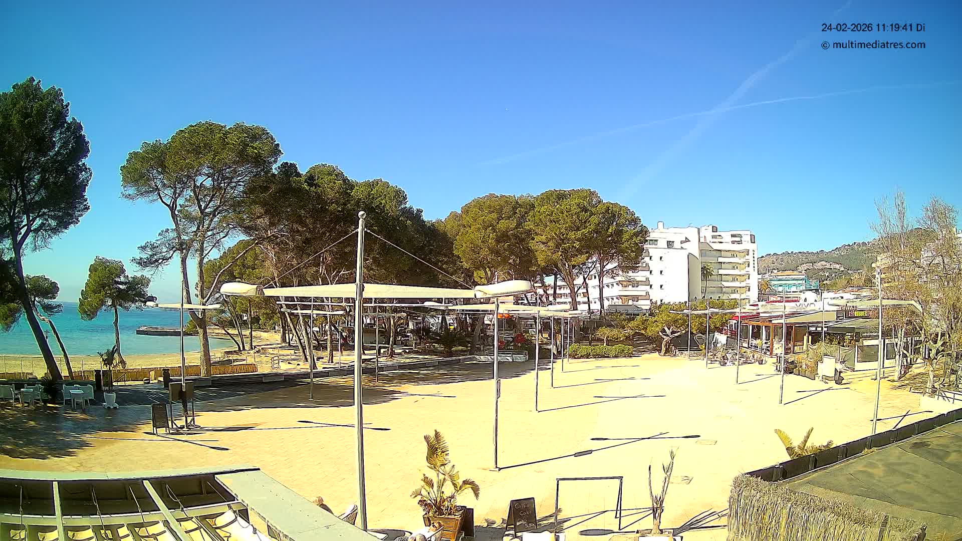 Cala Portal Vells Bay from Sol de Mallorca Live Cam - Mallorca, Balearic Islands, Spain