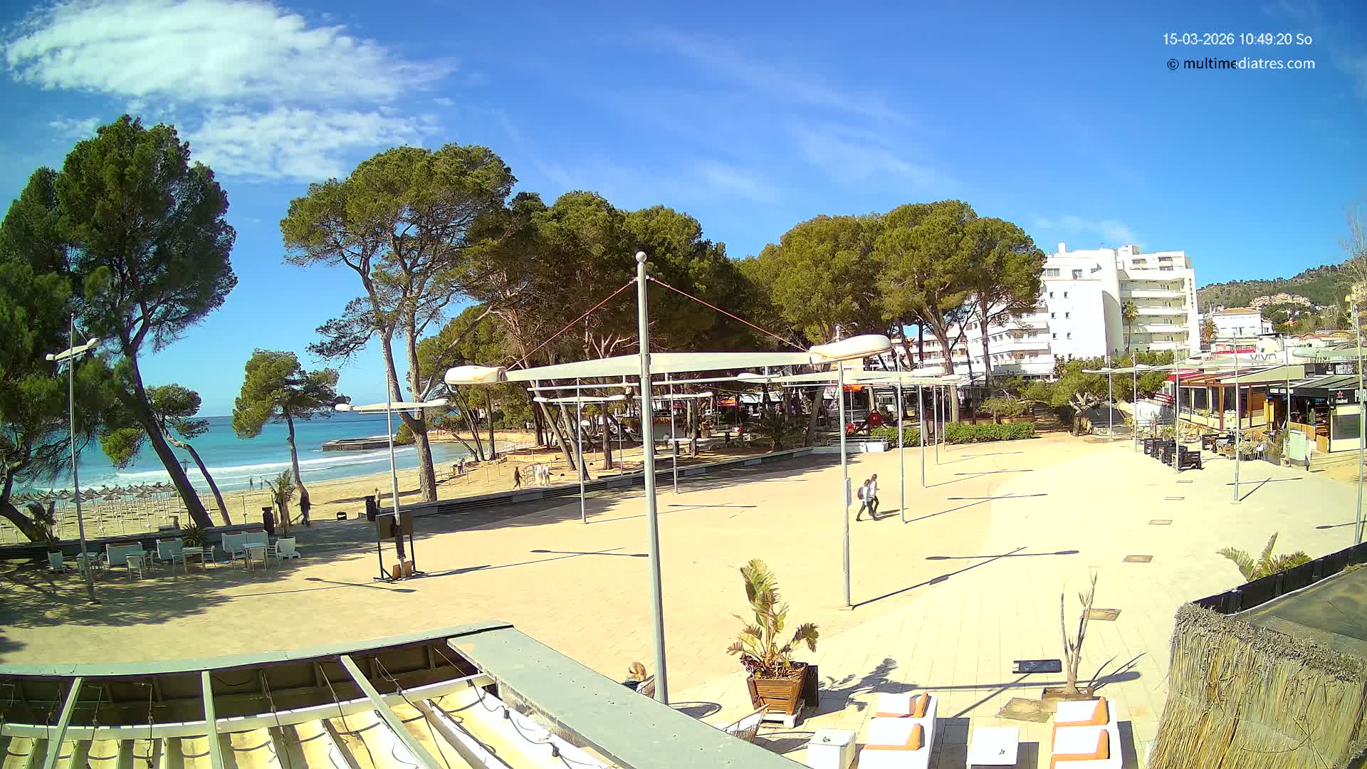 Cala Portal Vells Bay from Sol de Mallorca Live Cam - Mallorca, Balearic Islands, Spain