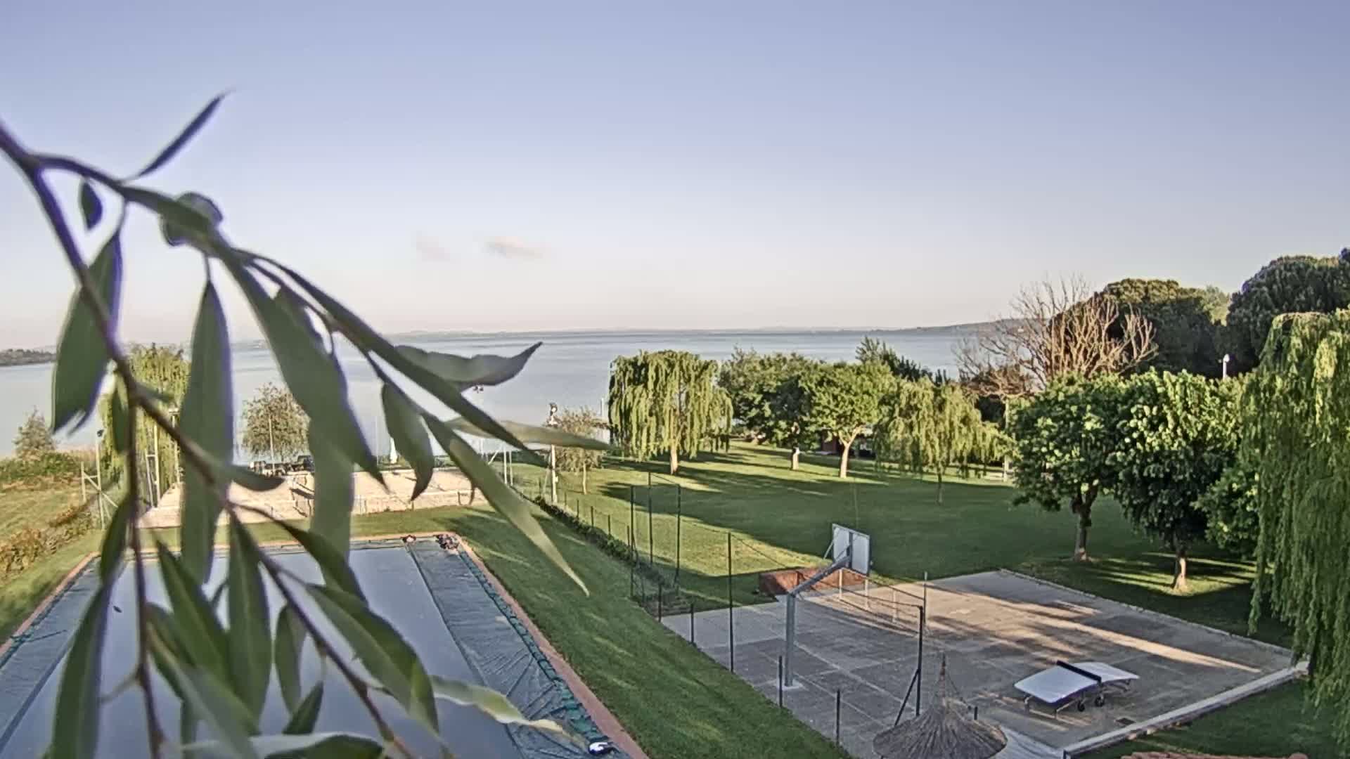 Lago Trasimeno Lake from Castiglione del Lago Live Cam - Castiglione del Lago, Umbria, Italy