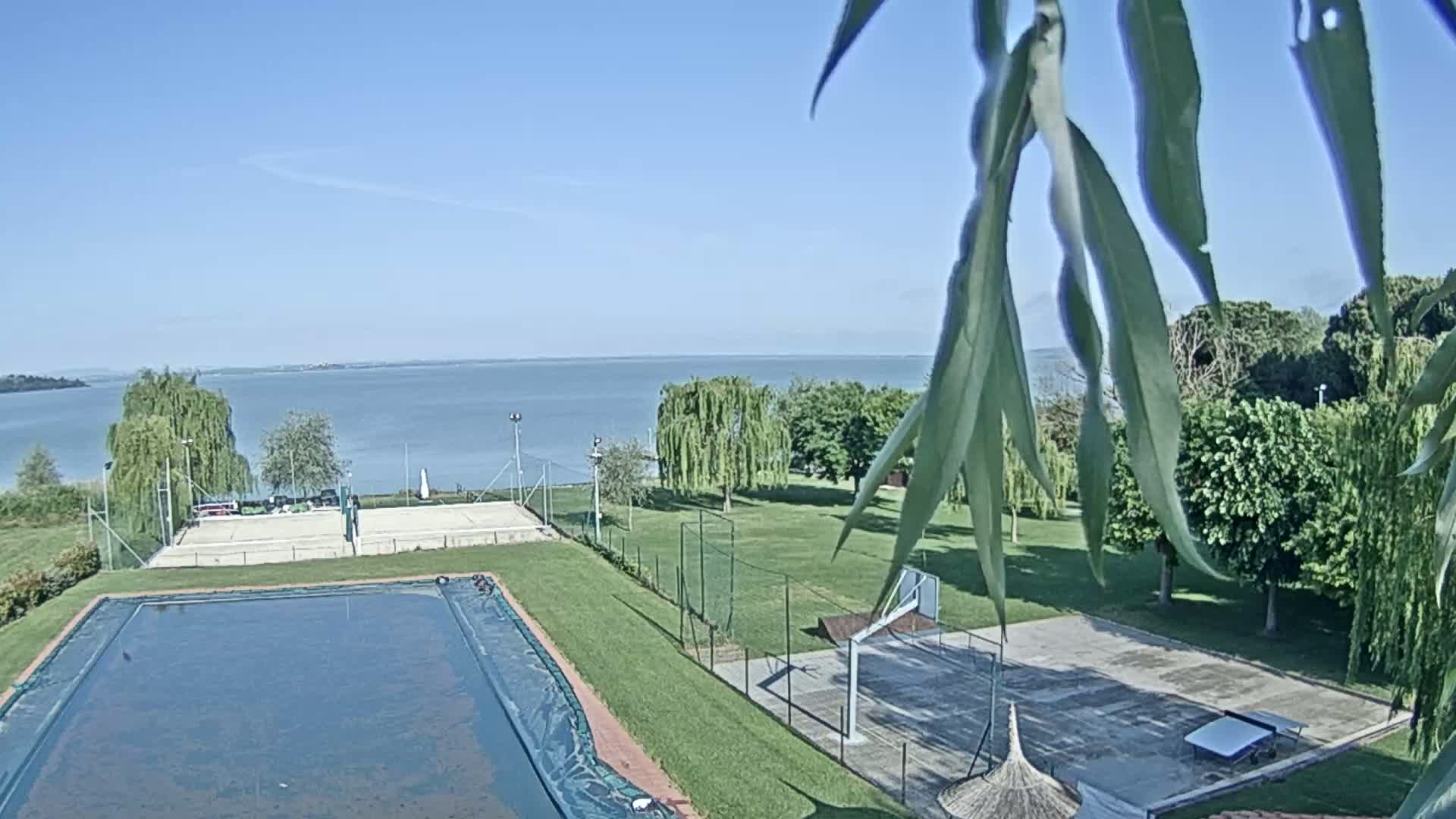 Lago Trasimeno Lake from Castiglione del Lago Live Cam - Castiglione del Lago, Umbria, Italy
