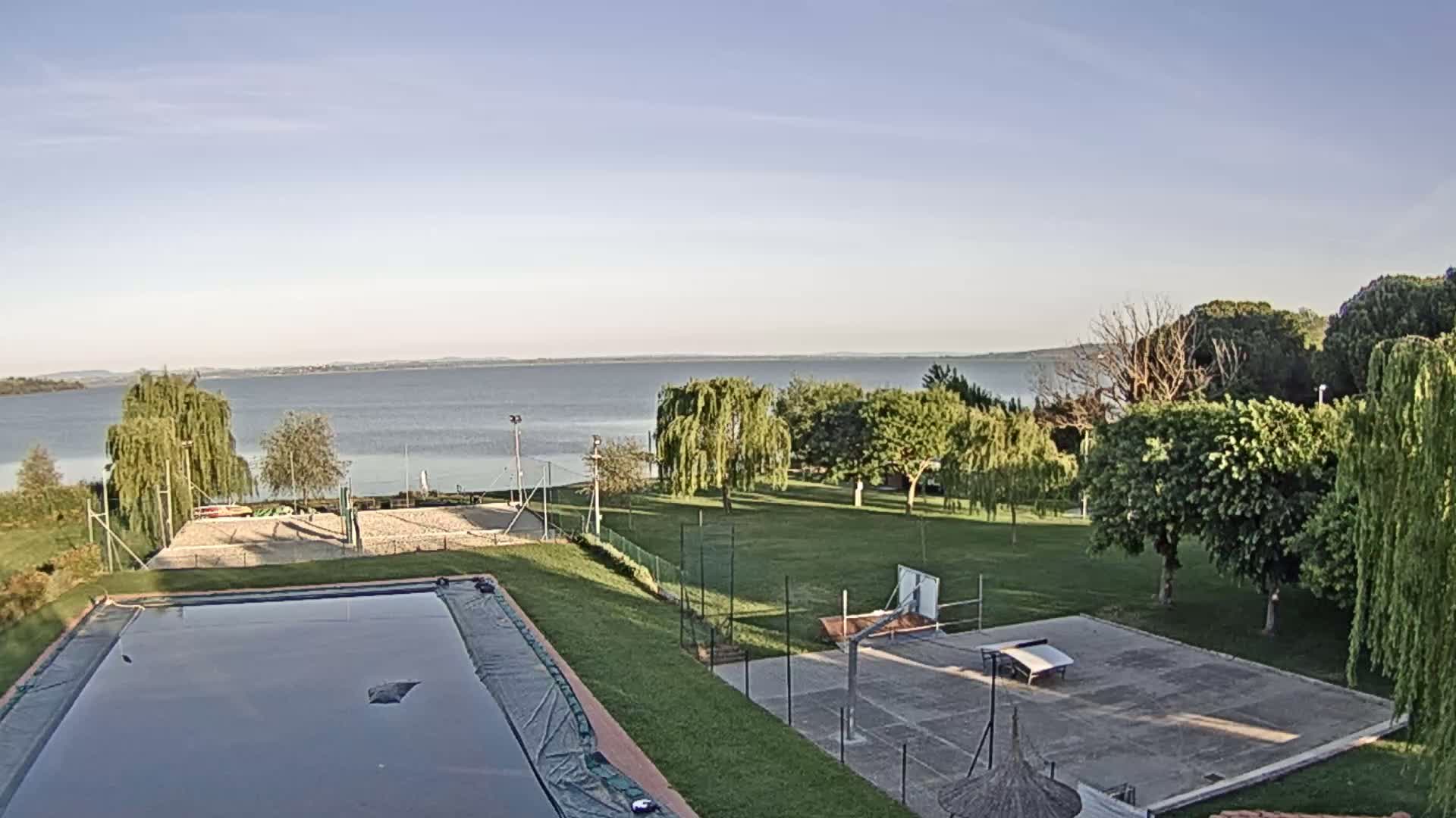 Lago Trasimeno Lake from Castiglione del Lago Live Cam - Castiglione del Lago, Umbria, Italy