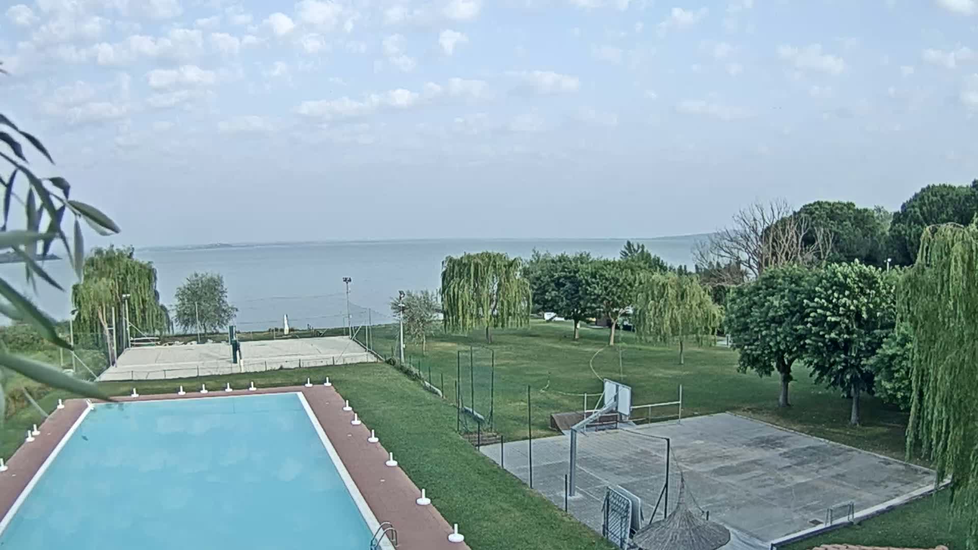 Lago Trasimeno Lake from Castiglione del Lago Live Cam - Castiglione del Lago, Umbria, Italy