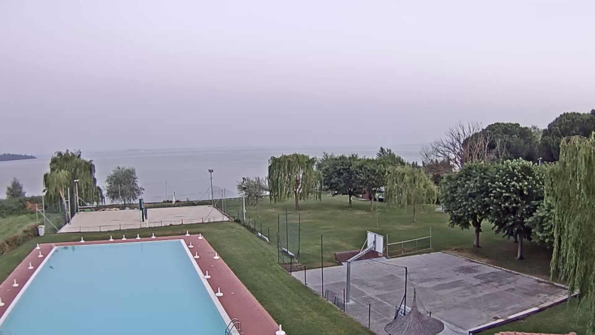 Lago Trasimeno Lake from Castiglione del Lago Live Cam - Castiglione del Lago, Umbria, Italy