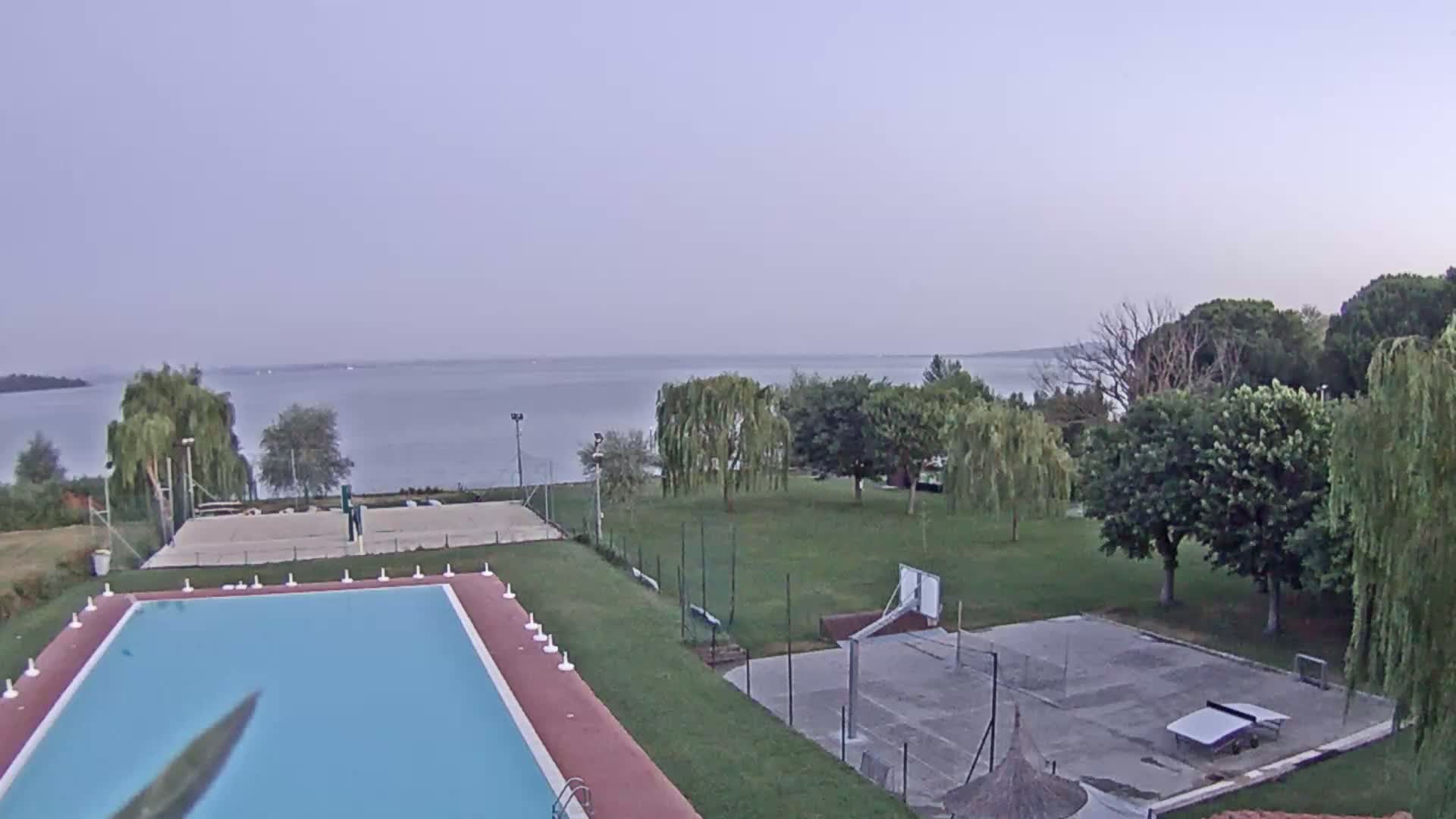 Lago Trasimeno Lake from Castiglione del Lago Live Cam - Castiglione del Lago, Umbria, Italy