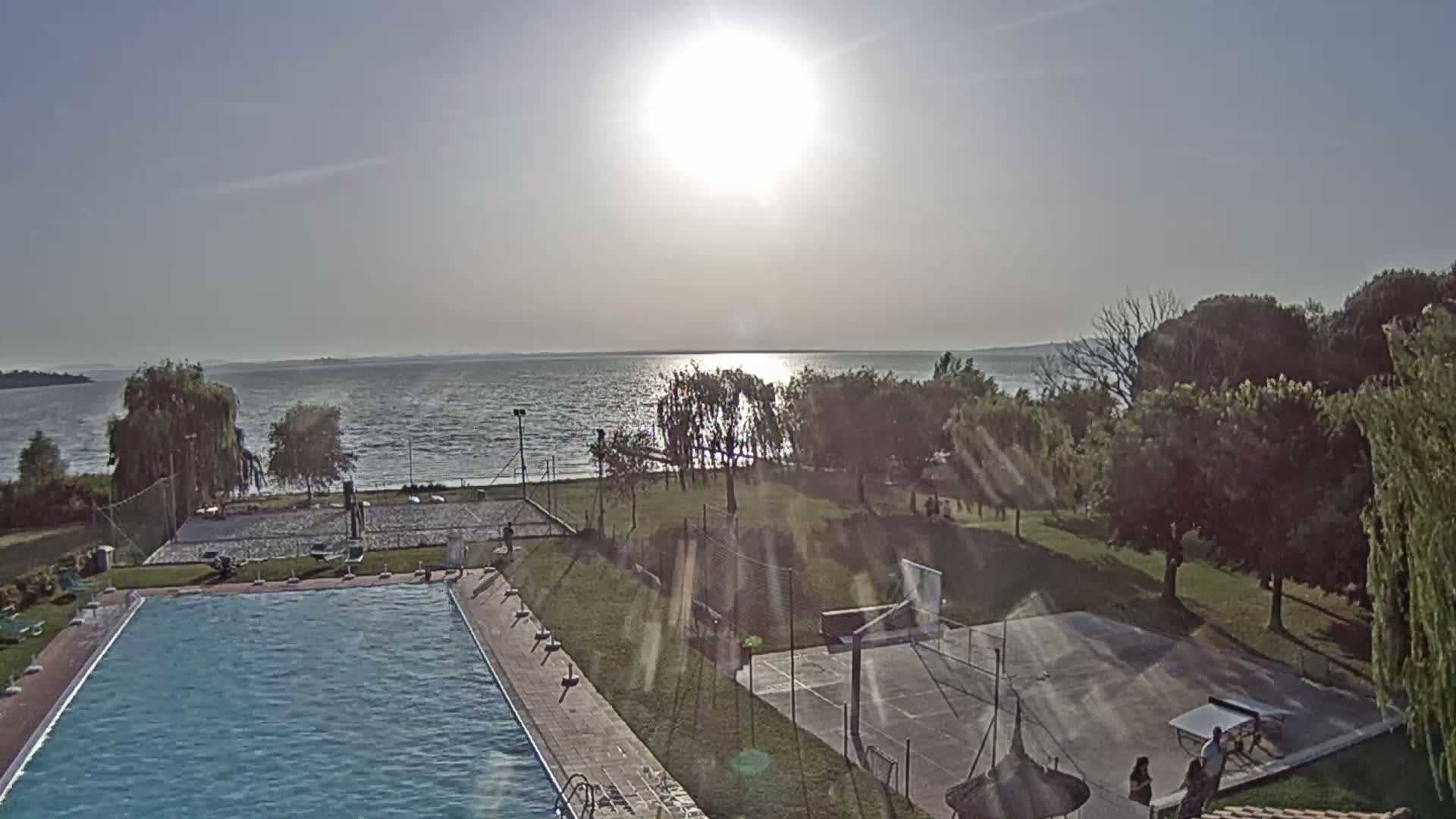 Lago Trasimeno Lake from Castiglione del Lago Live Cam - Castiglione del Lago, Umbria, Italy