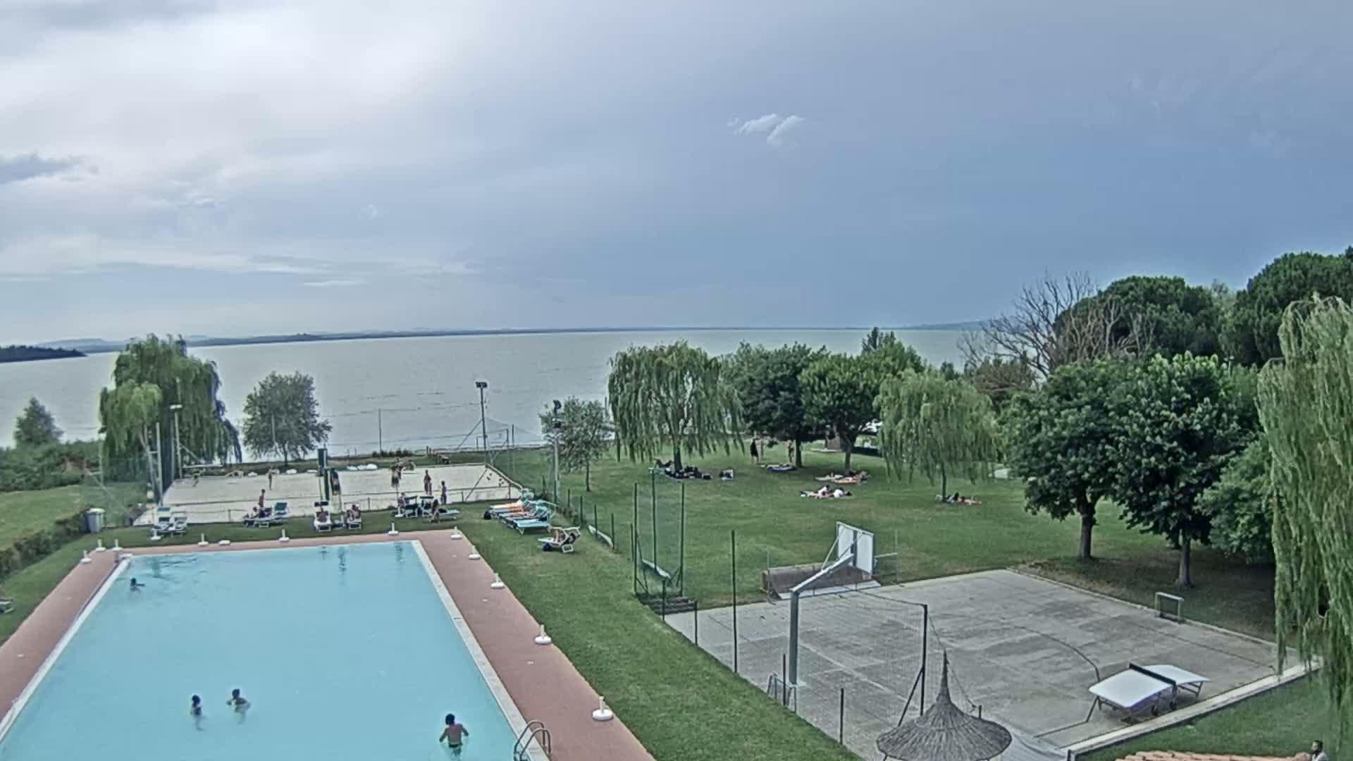 Lago Trasimeno Lake from Castiglione del Lago Live Cam - Castiglione del Lago, Umbria, Italy