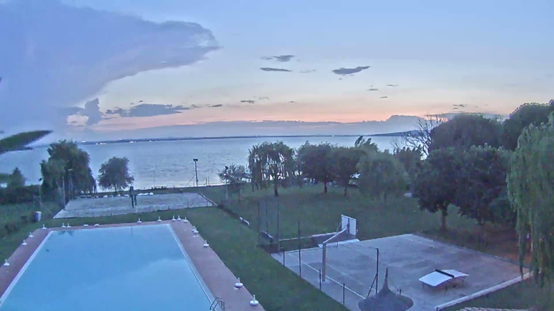Lago Trasimeno Lake from Castiglione del Lago Live Cam - Castiglione del Lago, Umbria, Italy