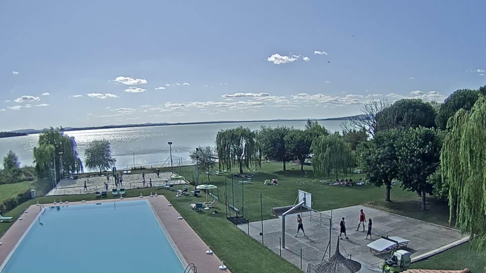 Lago Trasimeno Lake from Castiglione del Lago Live Cam - Castiglione del Lago, Umbria, Italy
