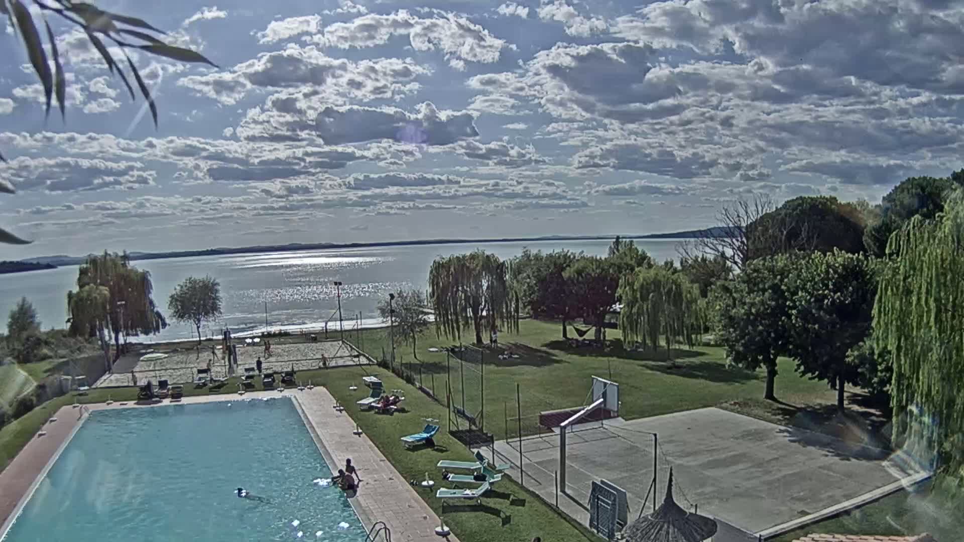 Lago Trasimeno Lake from Castiglione del Lago Live Cam - Castiglione del Lago, Umbria, Italy