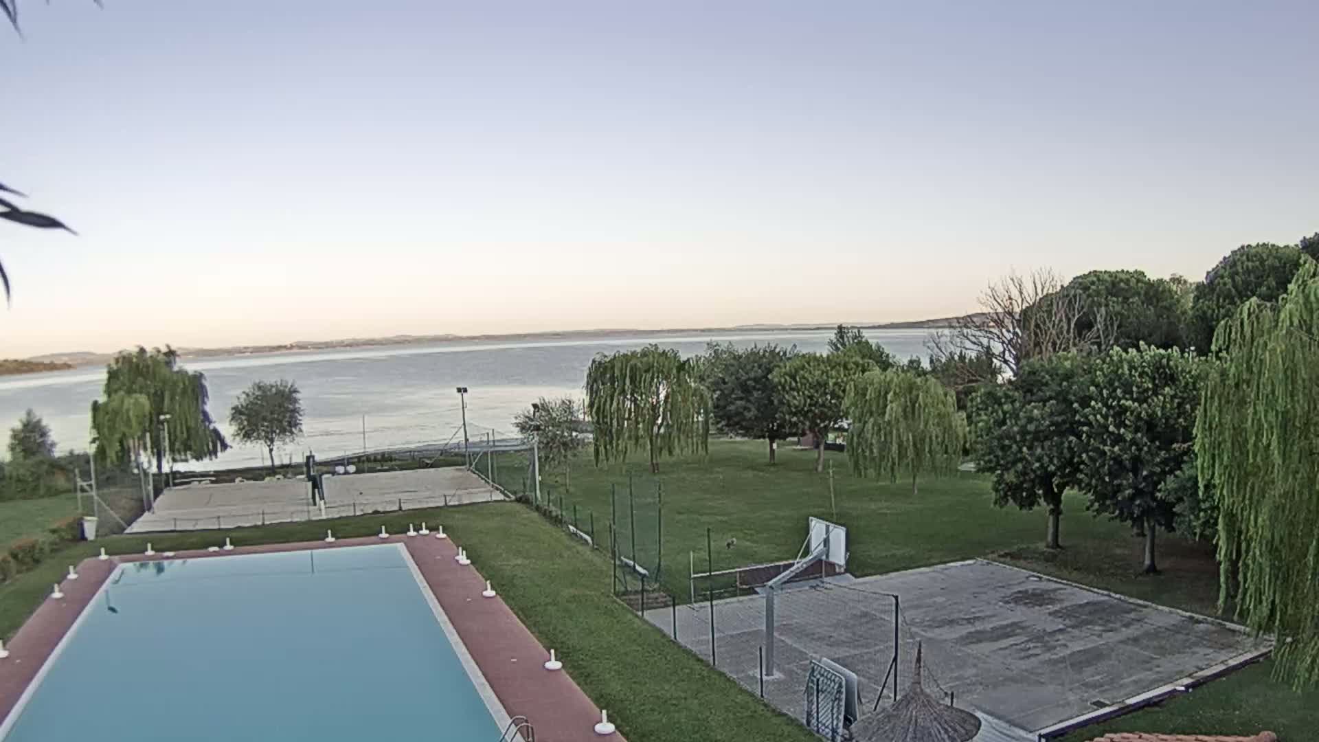 Lago Trasimeno Lake from Castiglione del Lago Live Cam - Castiglione del Lago, Umbria, Italy