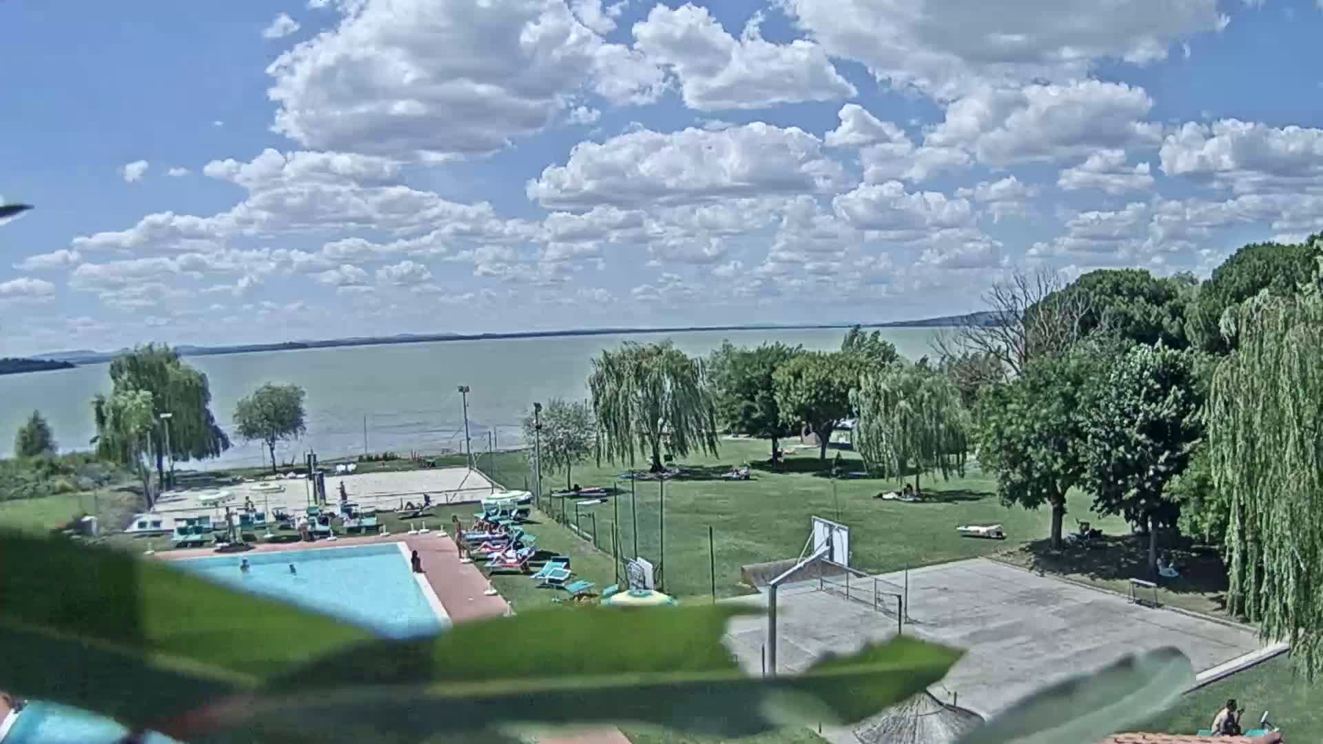 Lago Trasimeno Lake from Castiglione del Lago Live Cam - Castiglione del Lago, Umbria, Italy