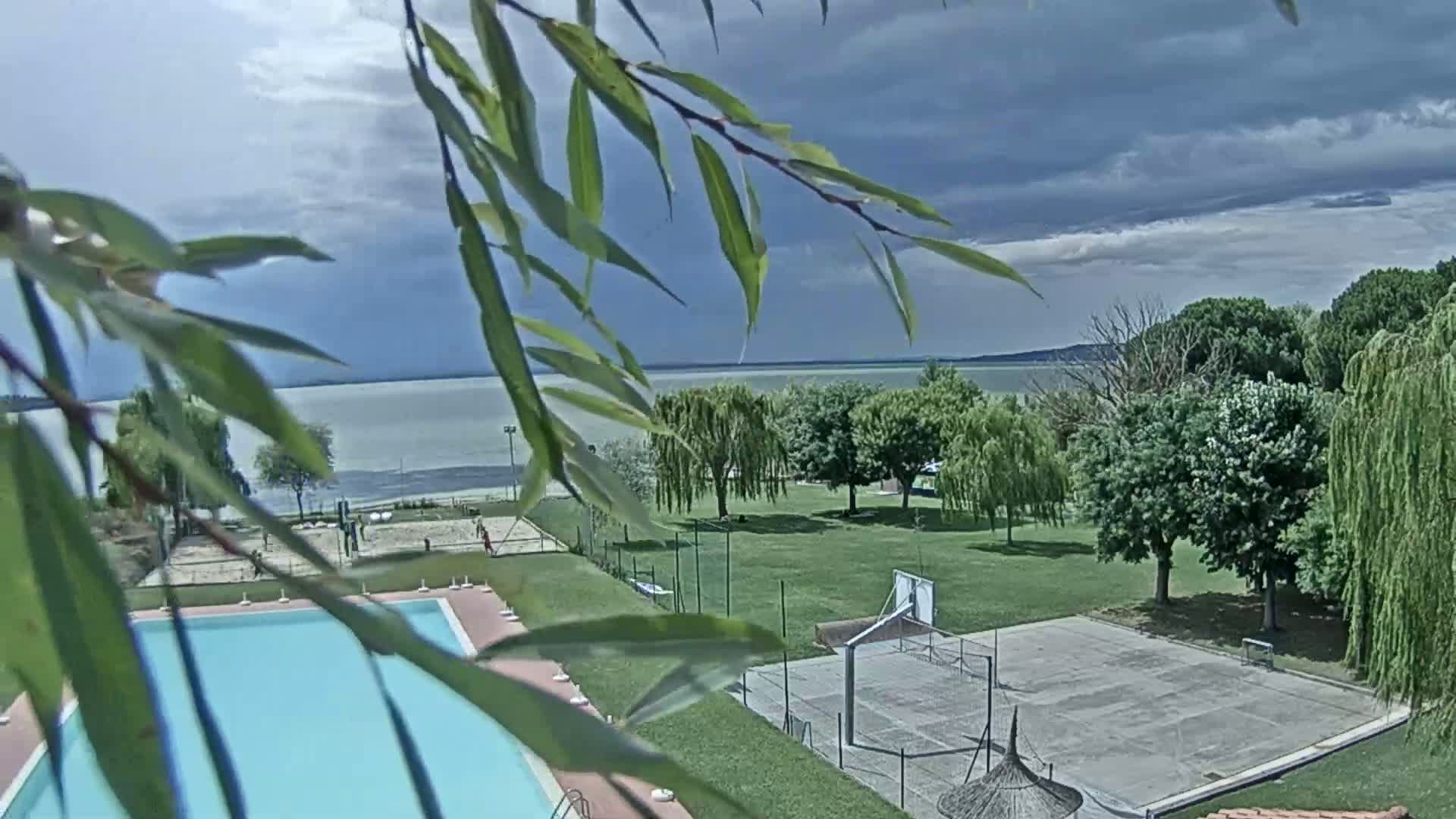Lago Trasimeno Lake from Castiglione del Lago Live Cam - Castiglione del Lago, Umbria, Italy
