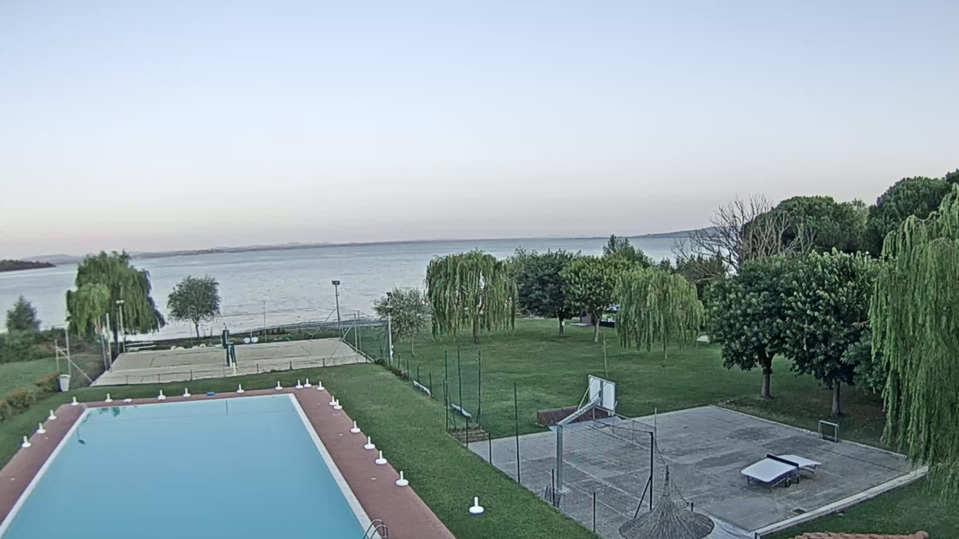 Lago Trasimeno Lake from Castiglione del Lago Live Cam - Castiglione del Lago, Umbria, Italy