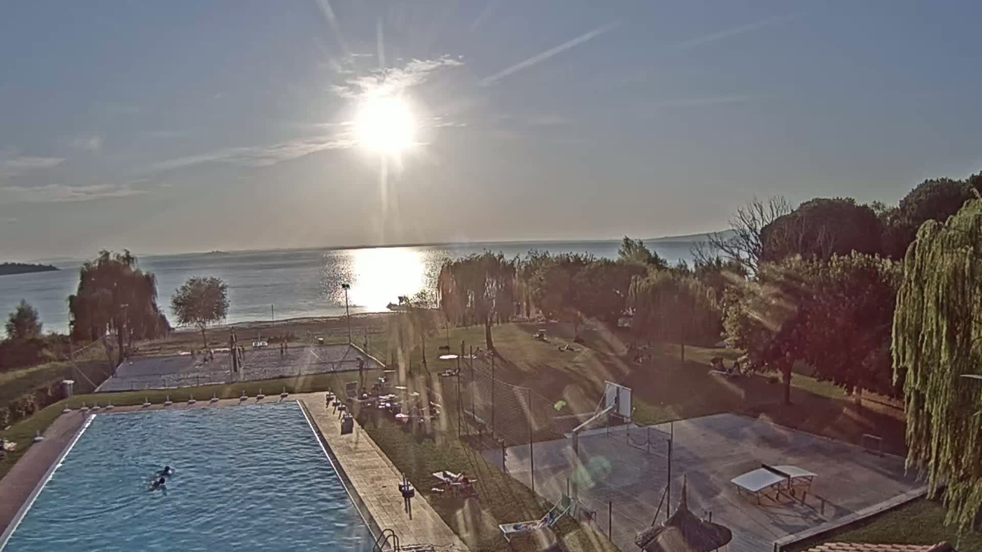 Lago Trasimeno Lake from Castiglione del Lago Live Cam - Castiglione del Lago, Umbria, Italy