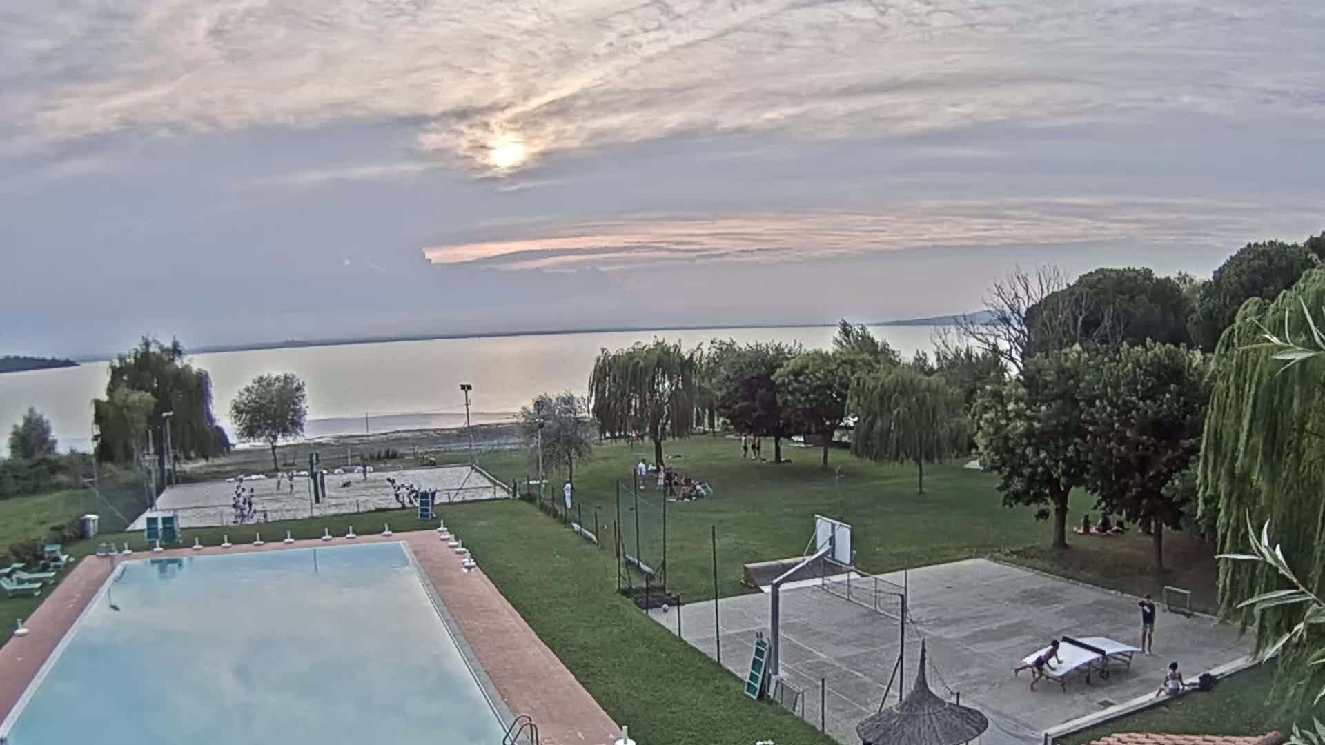 Lago Trasimeno Lake from Castiglione del Lago Live Cam - Castiglione del Lago, Umbria, Italy