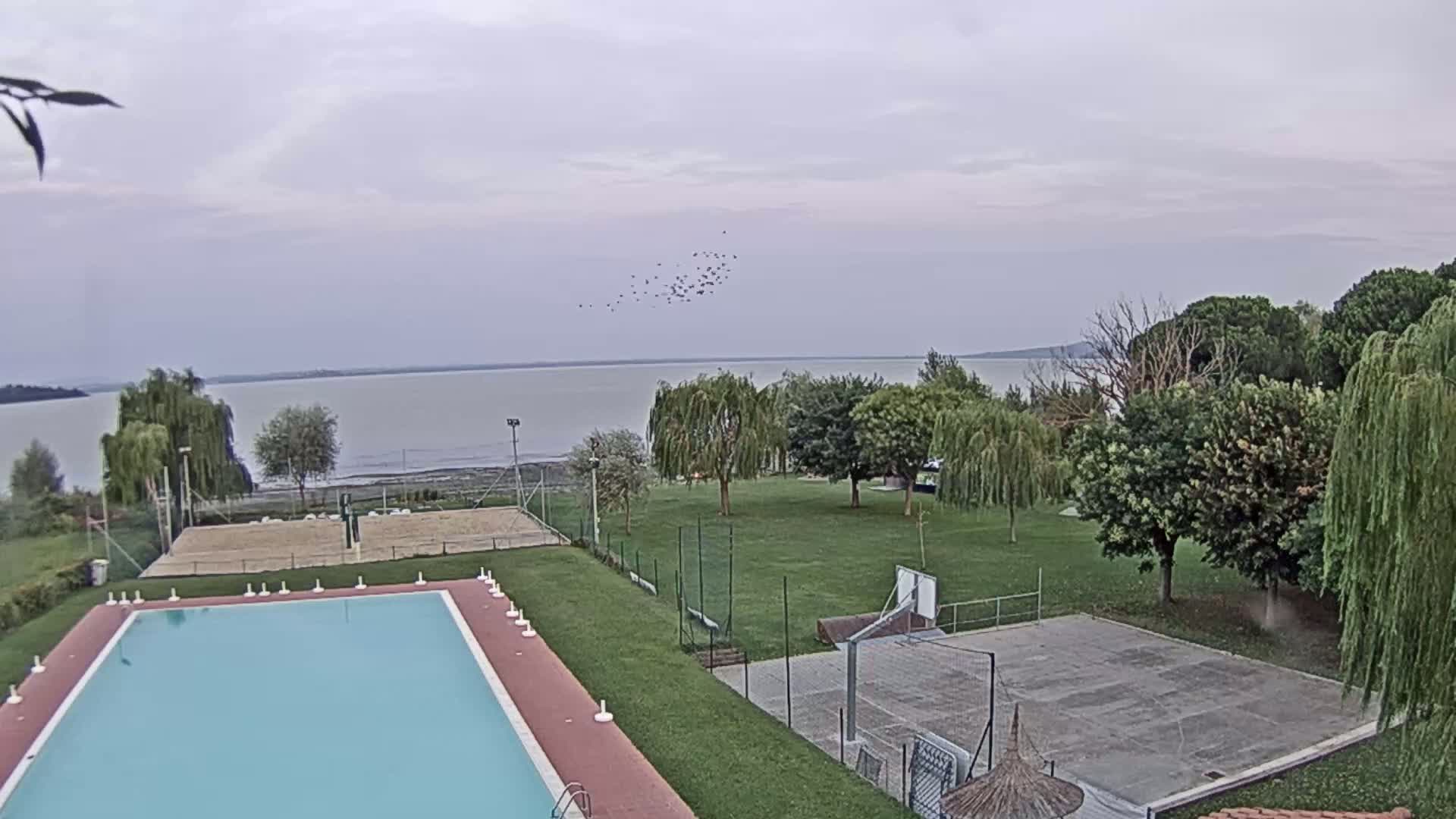 Lago Trasimeno Lake from Castiglione del Lago Live Cam - Castiglione del Lago, Umbria, Italy