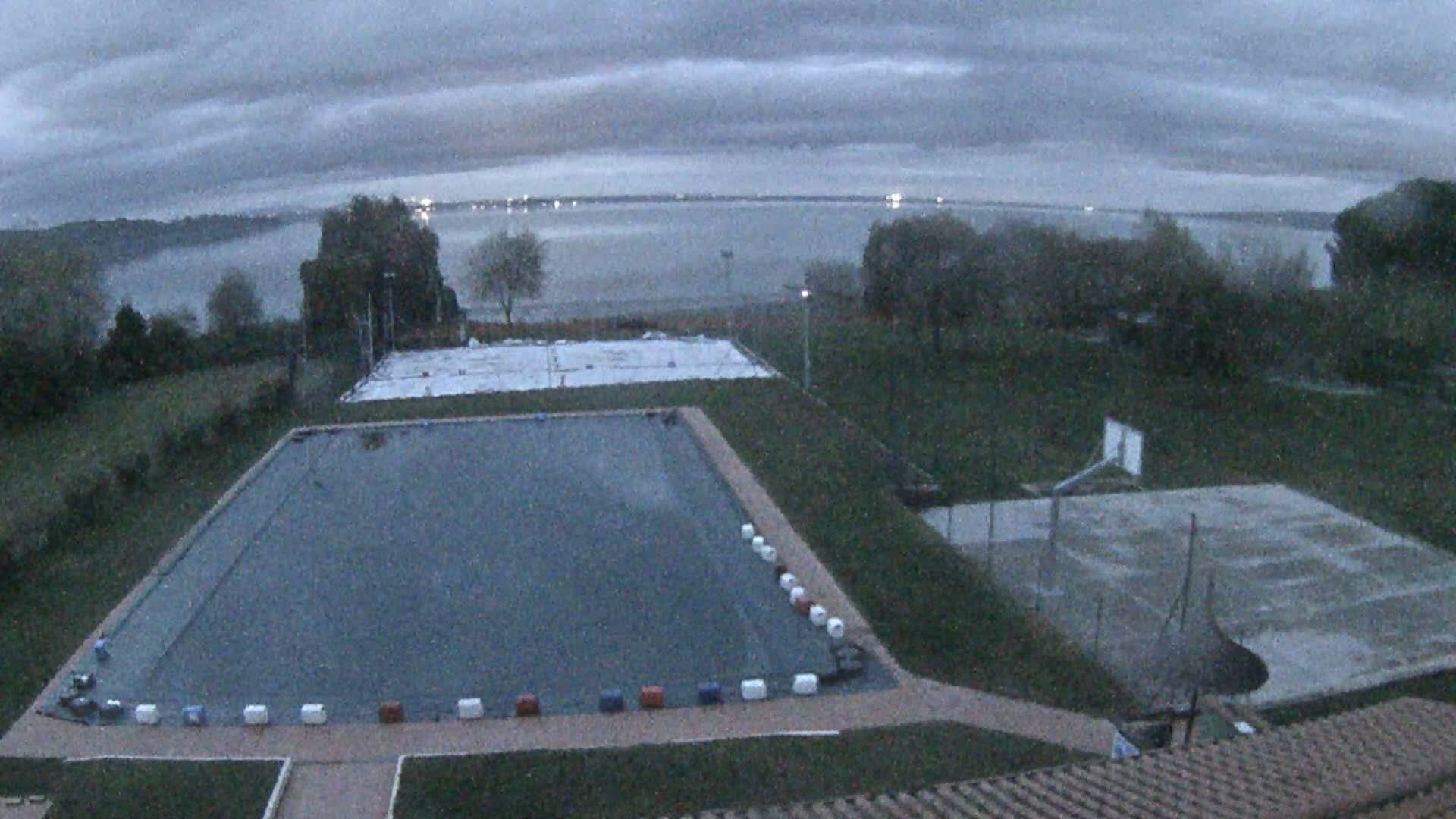 Lago Trasimeno Lake from Castiglione del Lago Live Cam - Castiglione del Lago, Umbria, Italy
