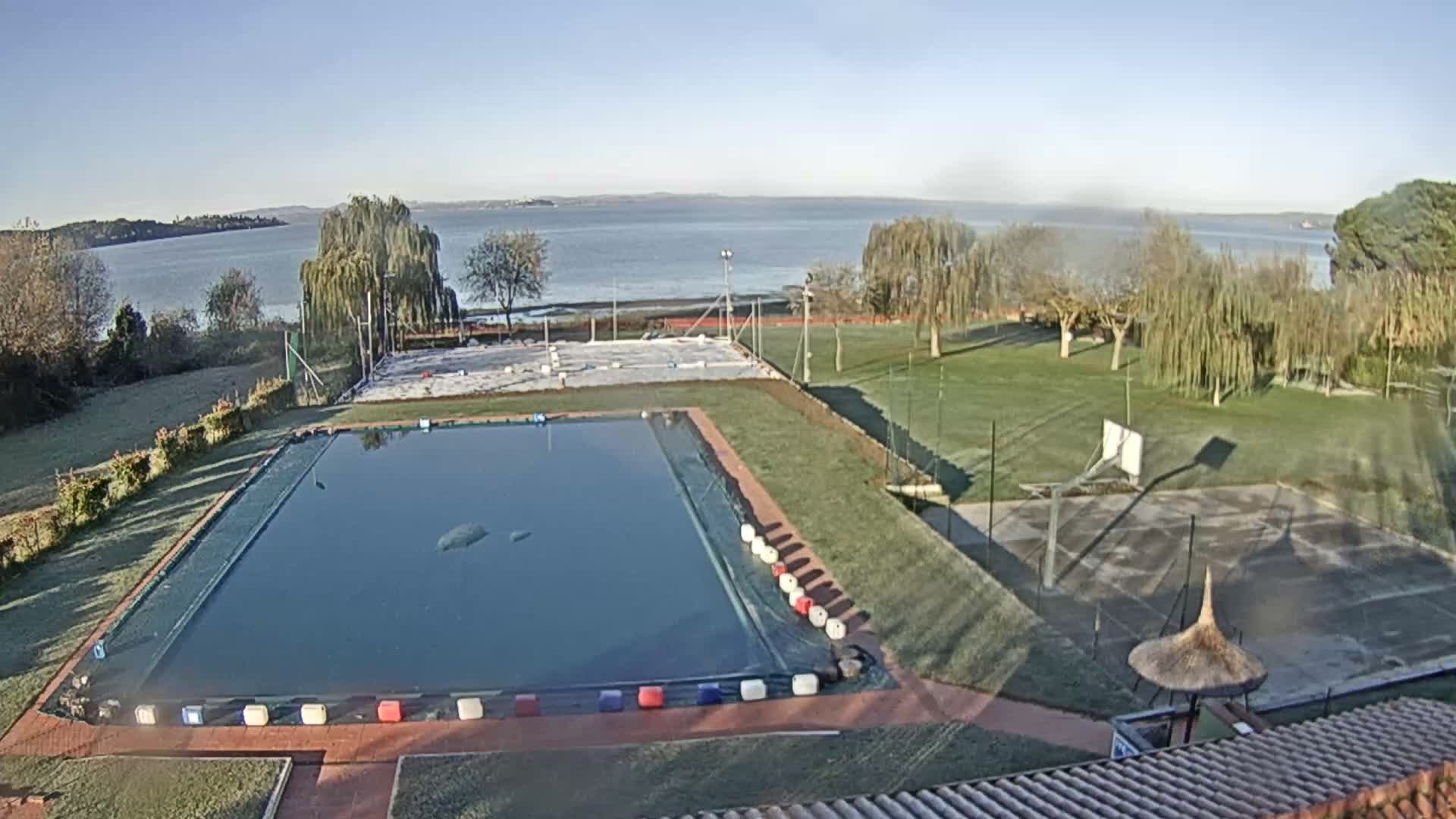 Lago Trasimeno Lake from Castiglione del Lago Live Cam - Castiglione del Lago, Umbria, Italy