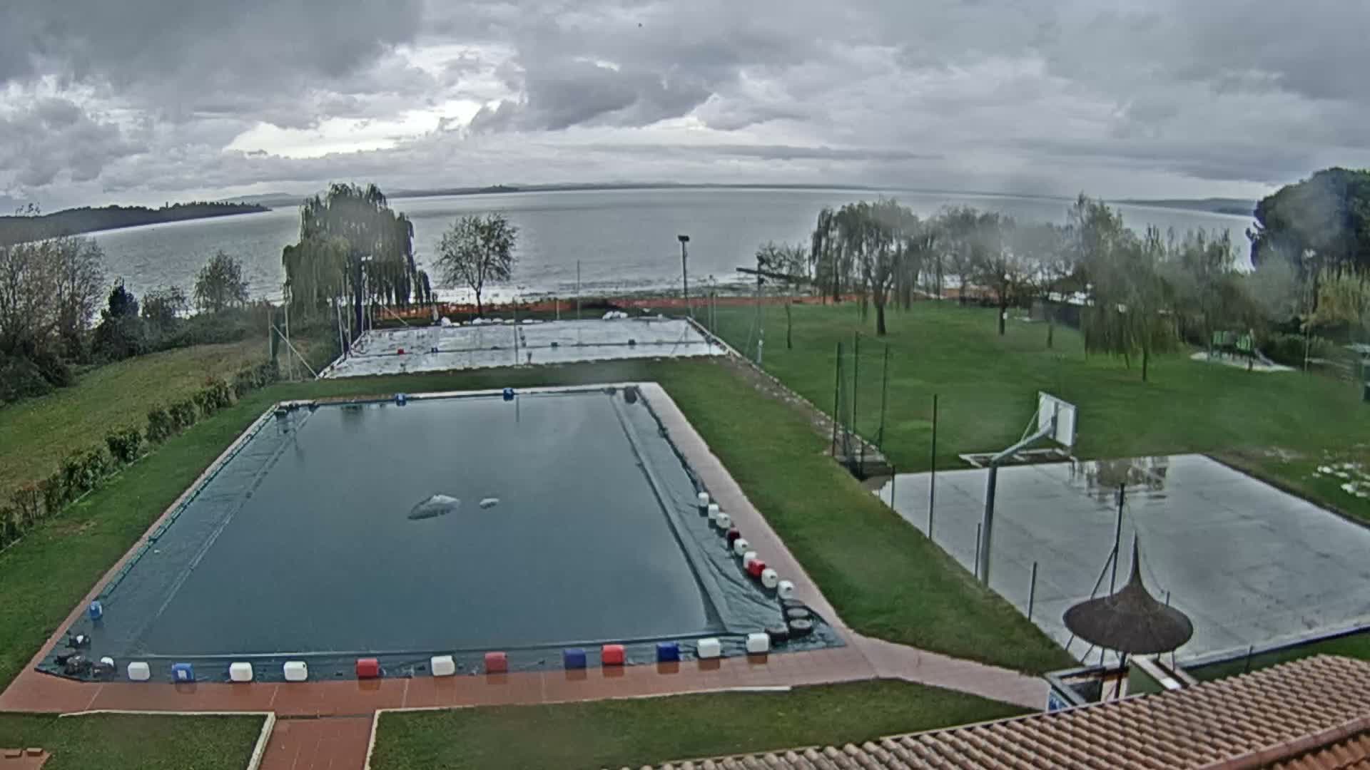 Lago Trasimeno Lake from Castiglione del Lago Live Cam - Castiglione del Lago, Umbria, Italy