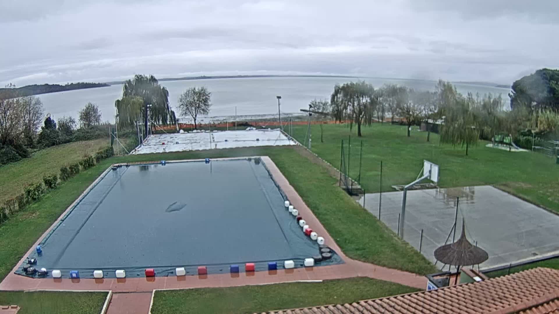 Lago Trasimeno Lake from Castiglione del Lago Live Cam - Castiglione del Lago, Umbria, Italy