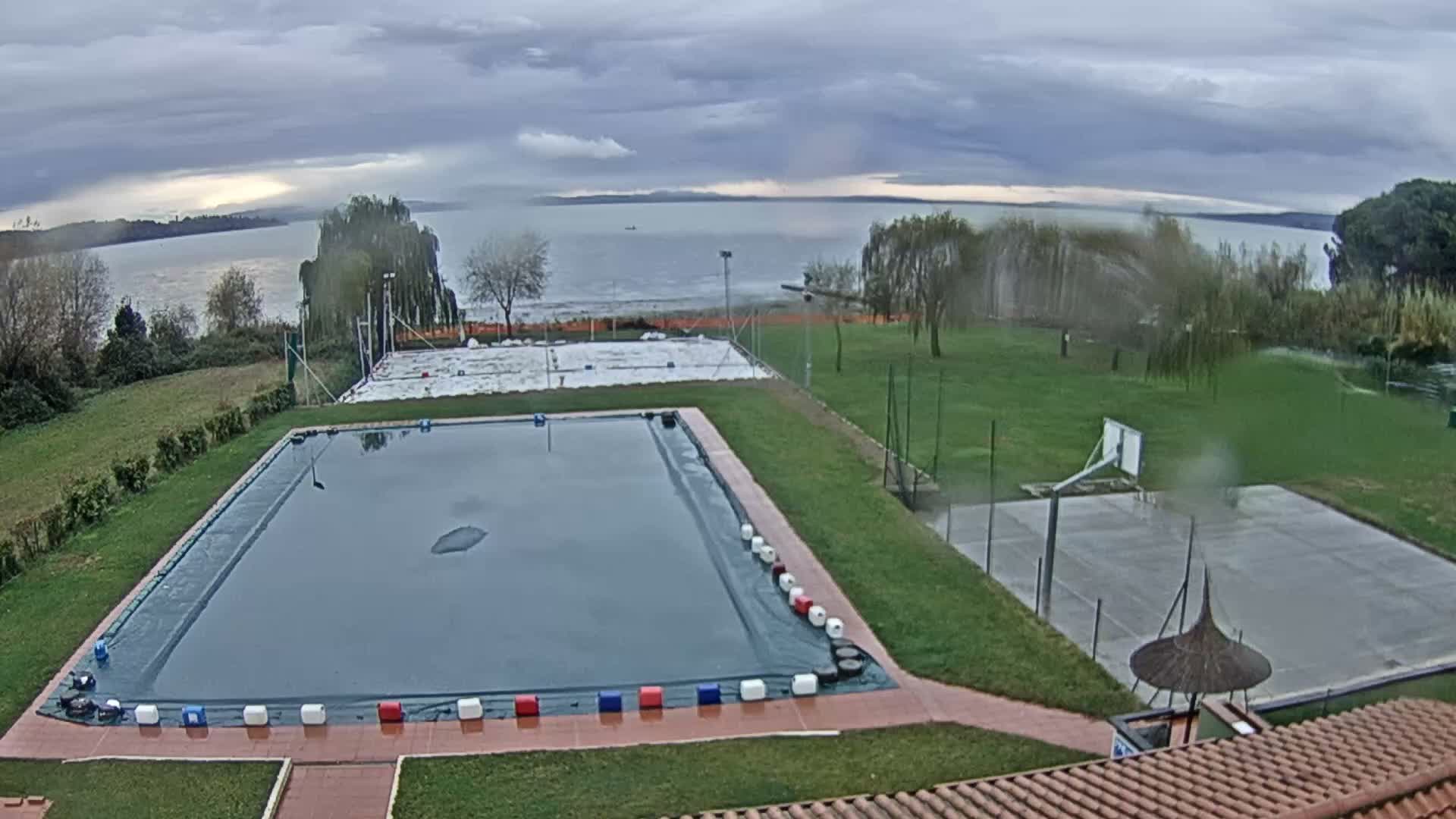 Lago Trasimeno Lake from Castiglione del Lago Live Cam - Castiglione del Lago, Umbria, Italy