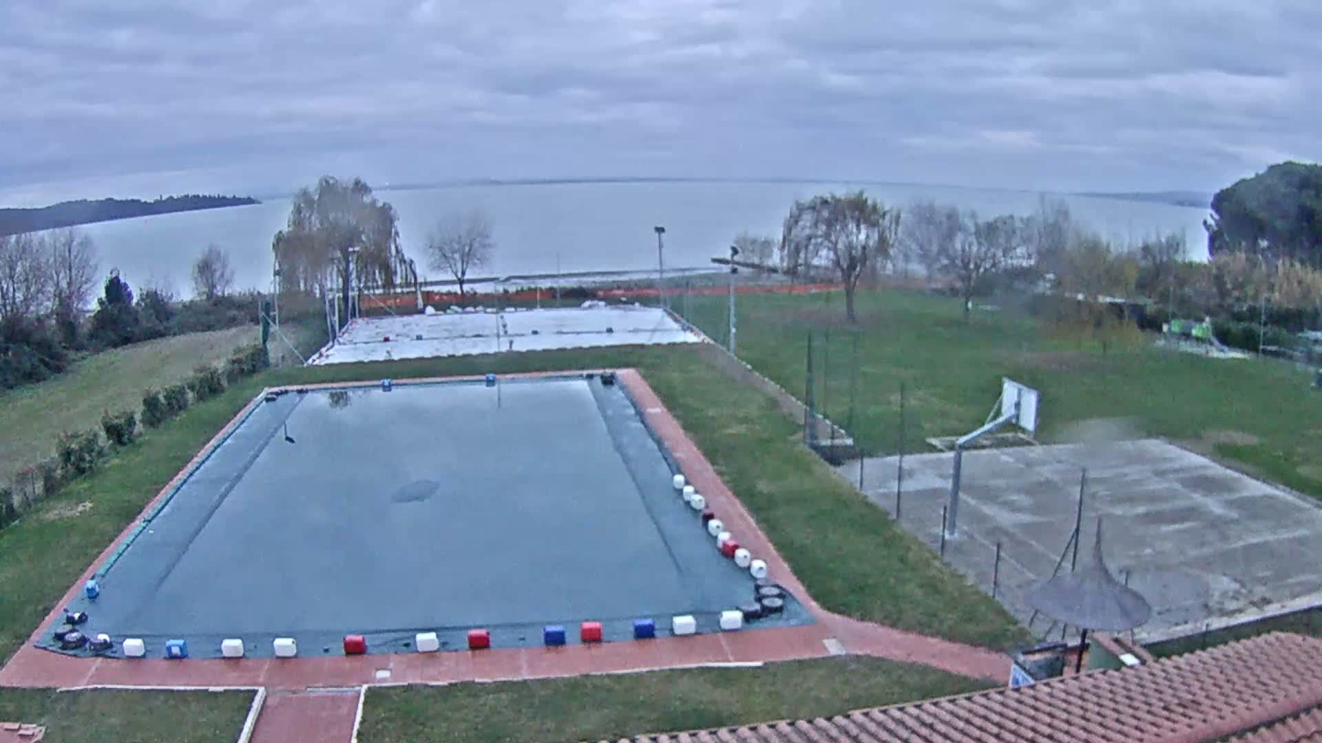 Lago Trasimeno Lake from Castiglione del Lago Live Cam - Castiglione del Lago, Umbria, Italy