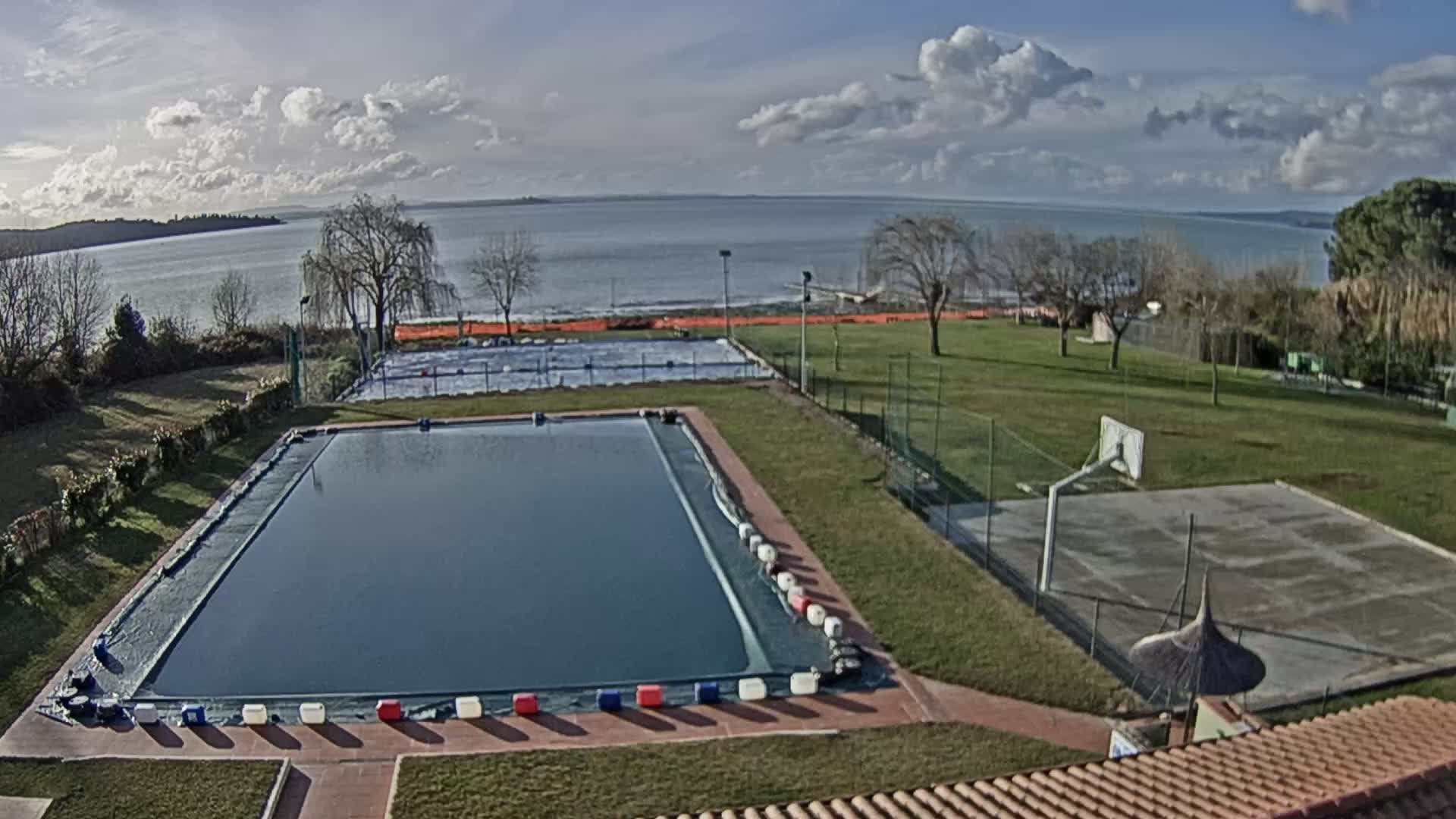 Lago Trasimeno Lake from Castiglione del Lago Live Cam - Castiglione del Lago, Umbria, Italy
