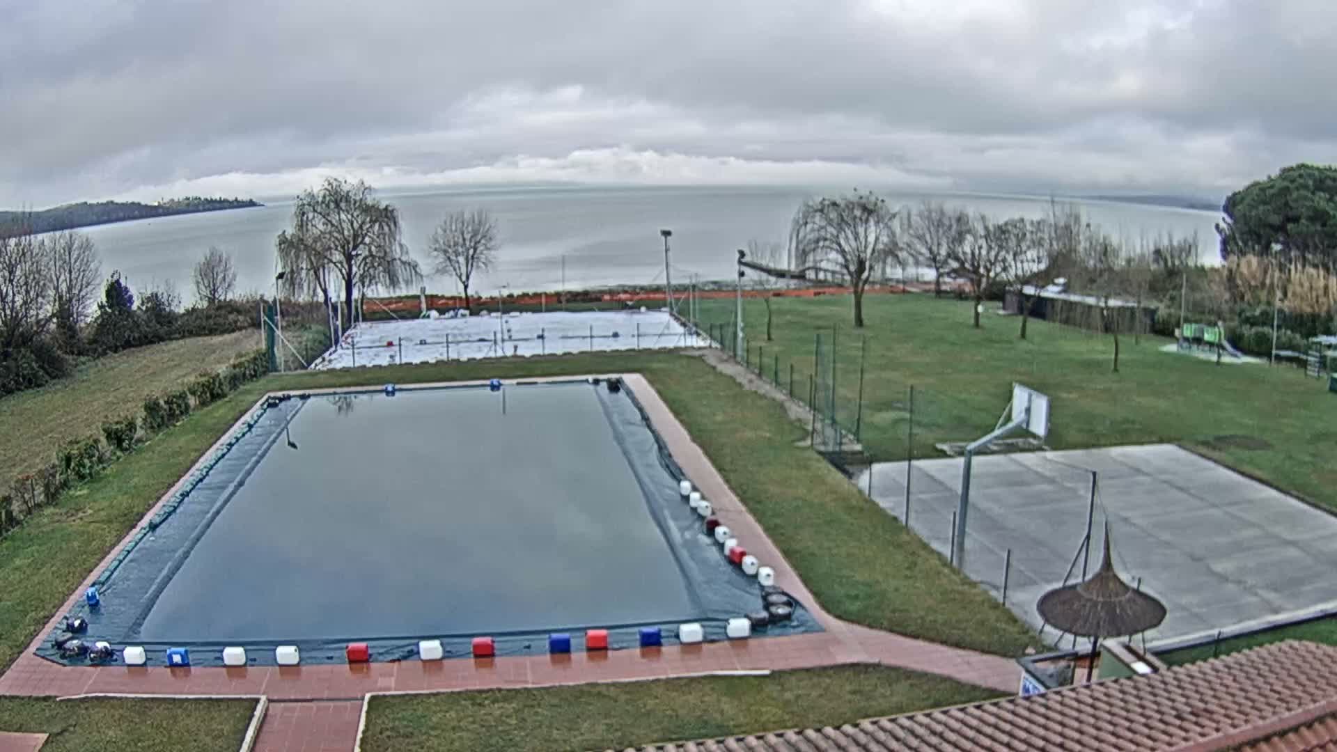 Lago Trasimeno Lake from Castiglione del Lago Live Cam - Castiglione del Lago, Umbria, Italy