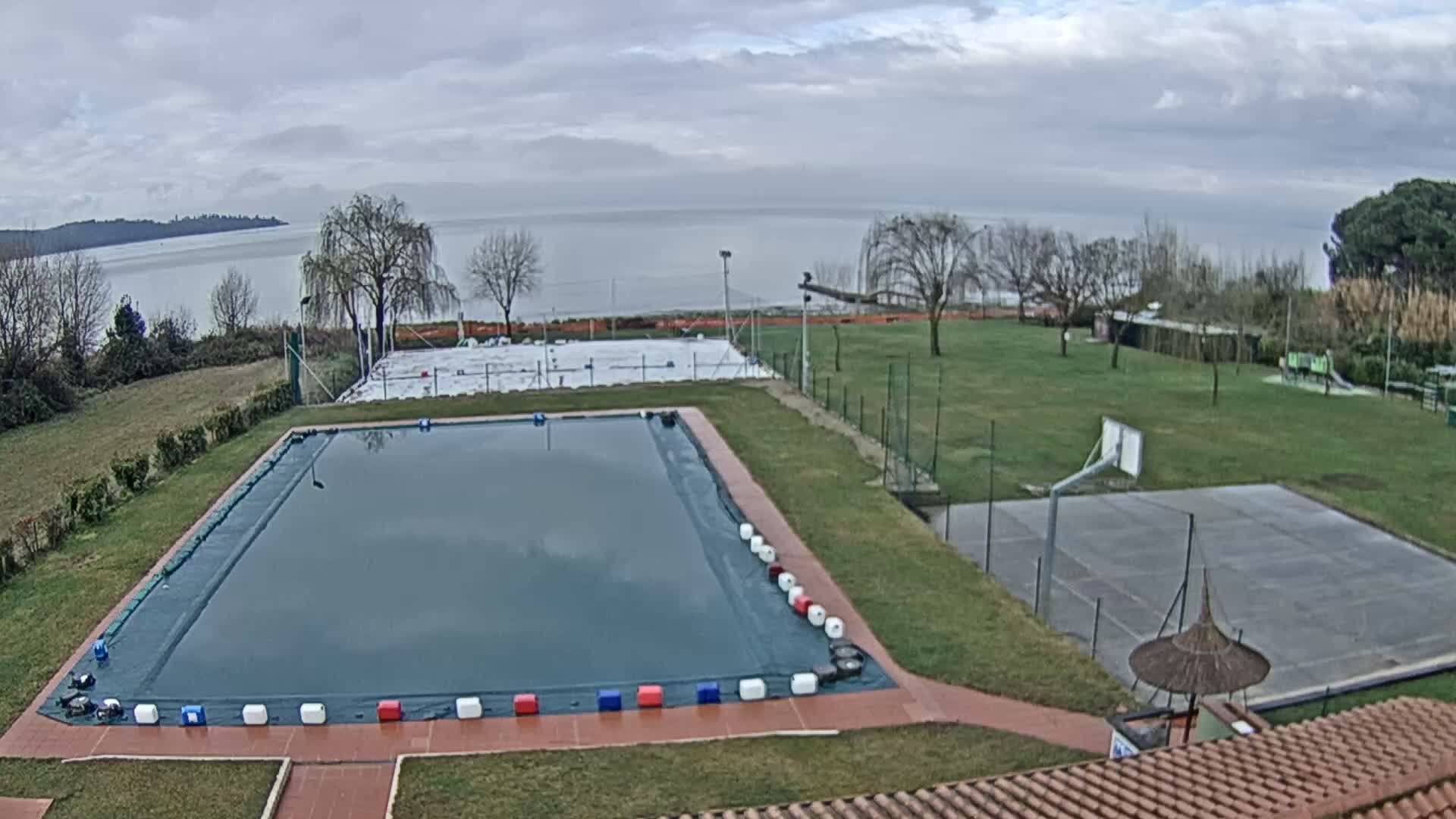 Lago Trasimeno Lake from Castiglione del Lago Live Cam - Castiglione del Lago, Umbria, Italy