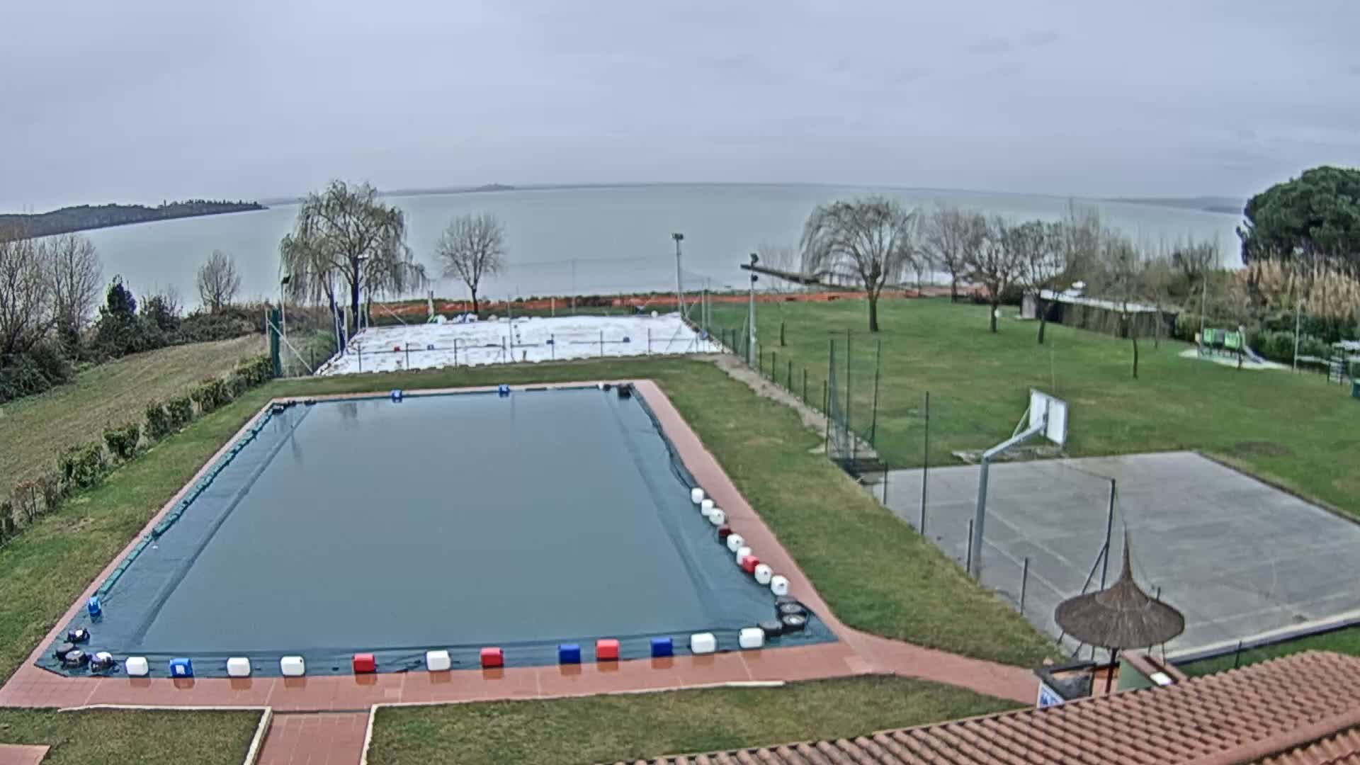 Lago Trasimeno Lake from Castiglione del Lago Live Cam - Castiglione del Lago, Umbria, Italy