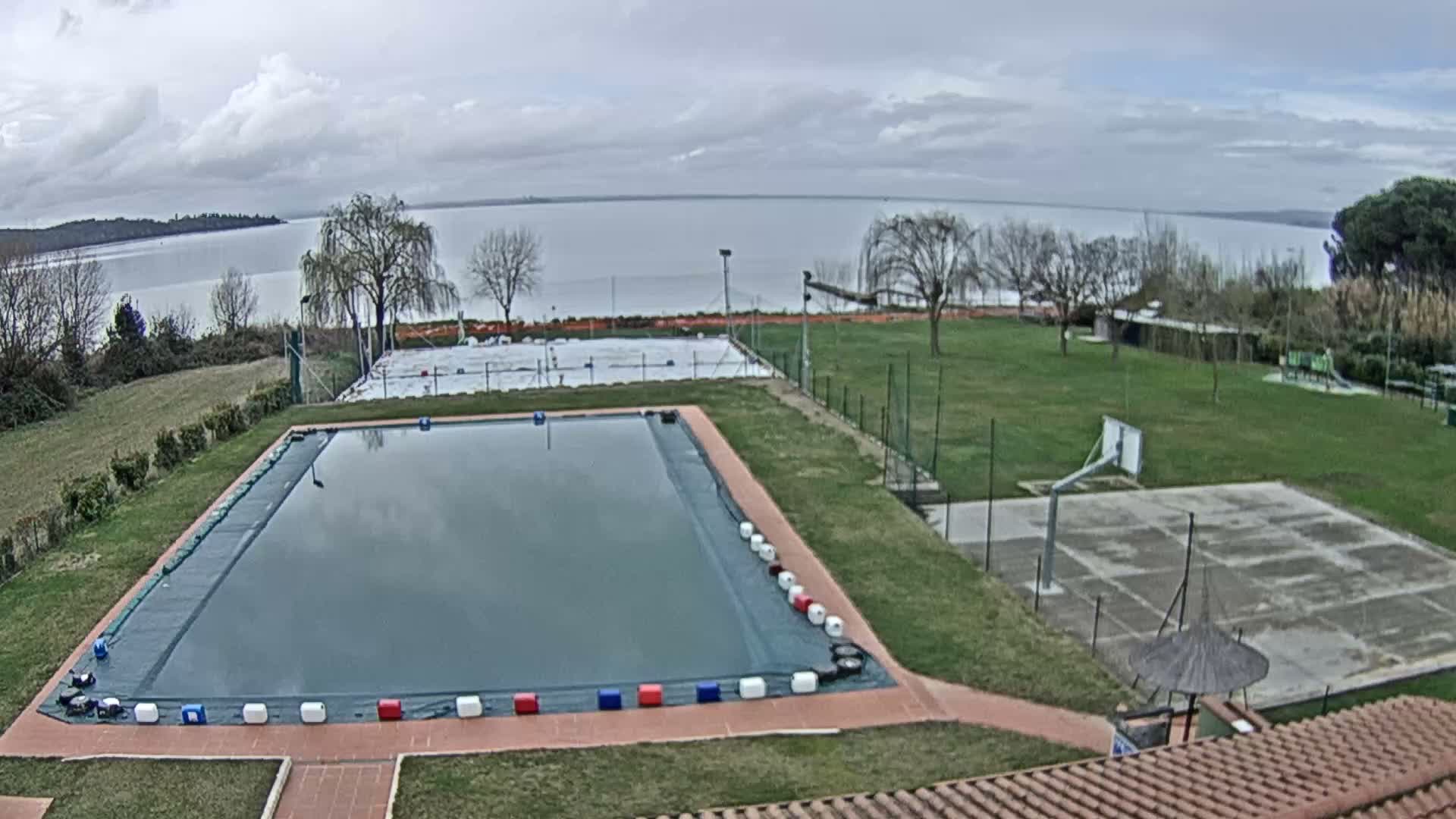 Lago Trasimeno Lake from Castiglione del Lago Live Cam - Castiglione del Lago, Umbria, Italy