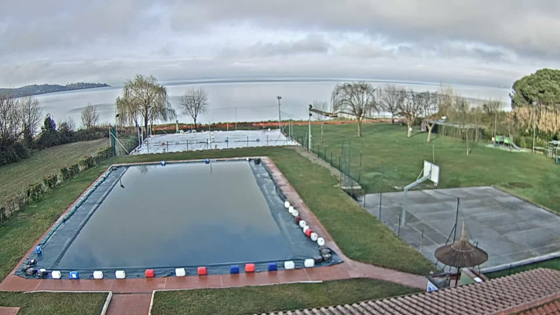 Lago Trasimeno Lake from Castiglione del Lago Live Cam - Castiglione del Lago, Umbria, Italy