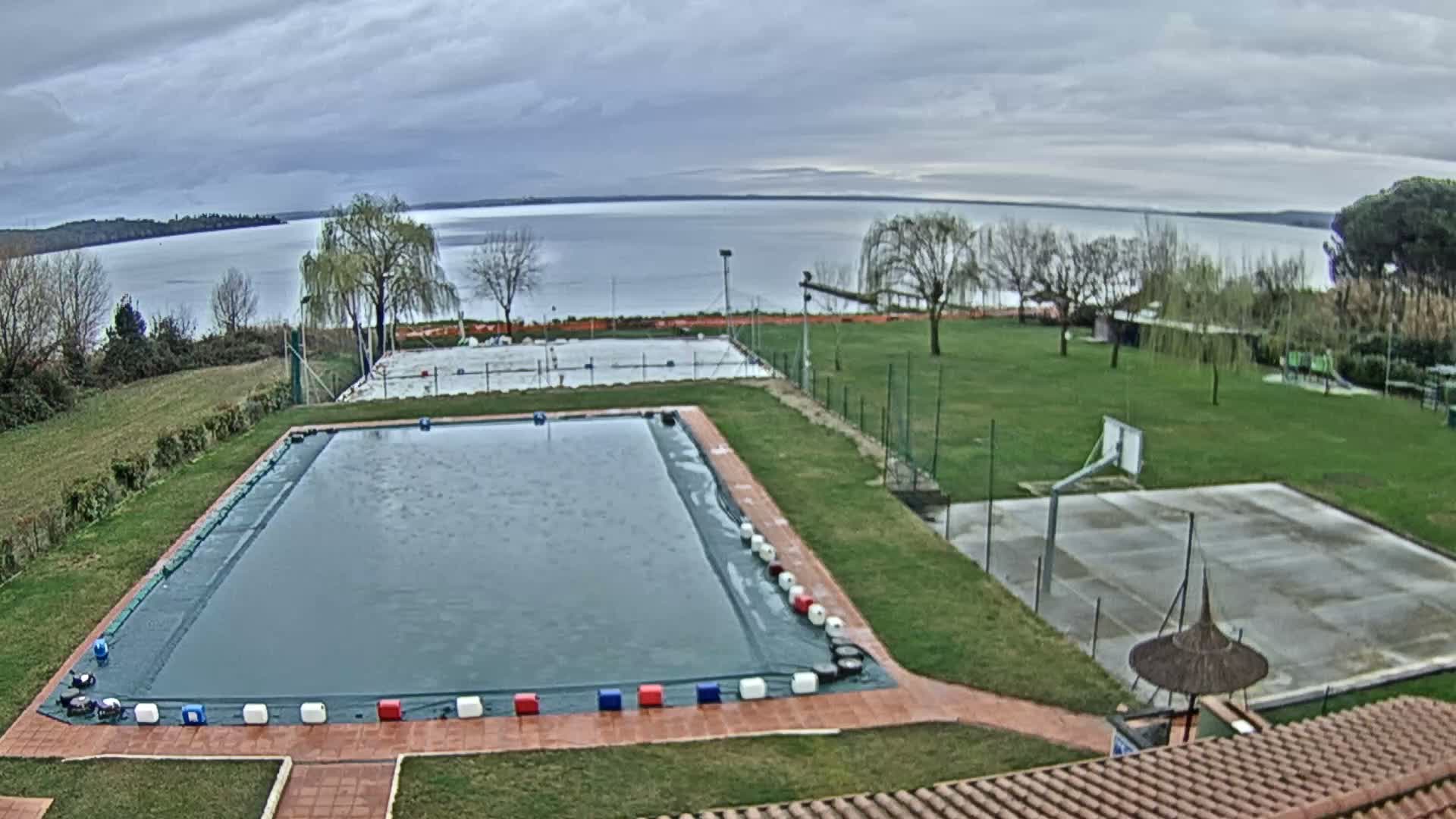 Lago Trasimeno Lake from Castiglione del Lago Live Cam - Castiglione del Lago, Umbria, Italy