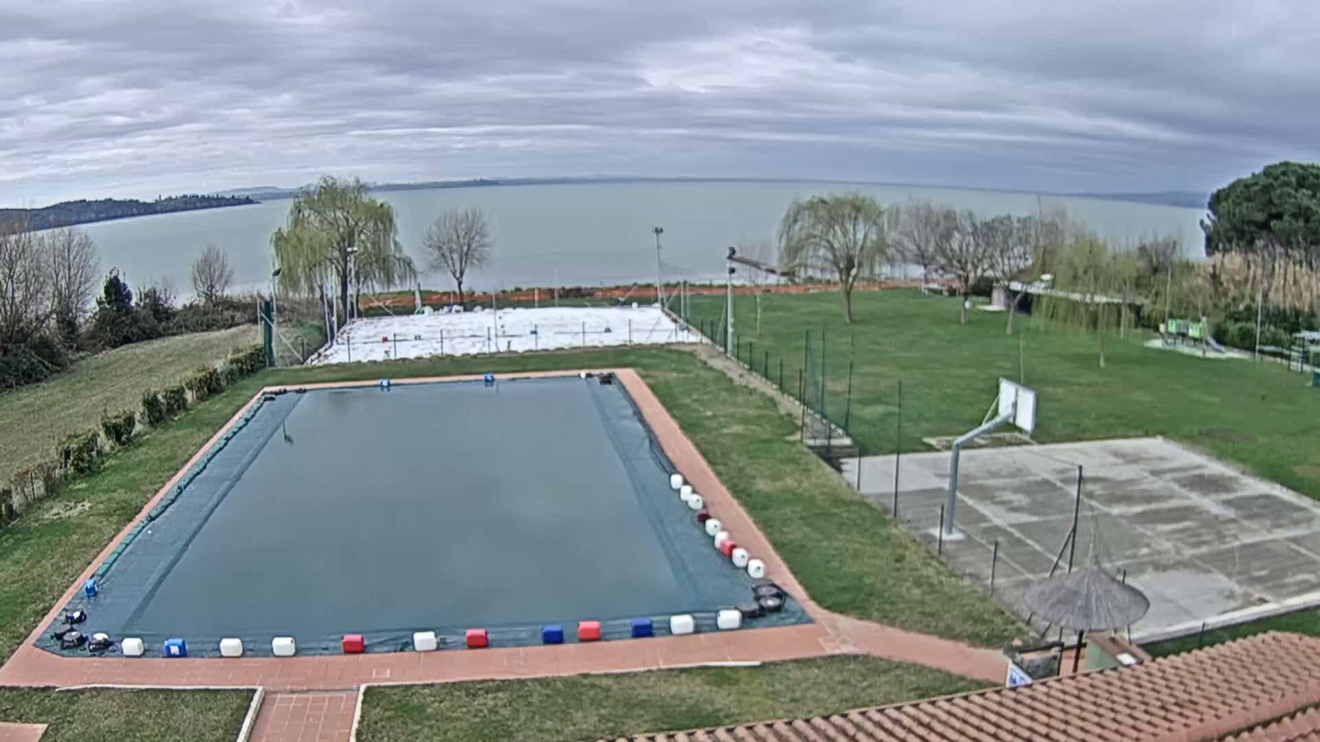 Lago Trasimeno Lake from Castiglione del Lago Live Cam - Castiglione del Lago, Umbria, Italy