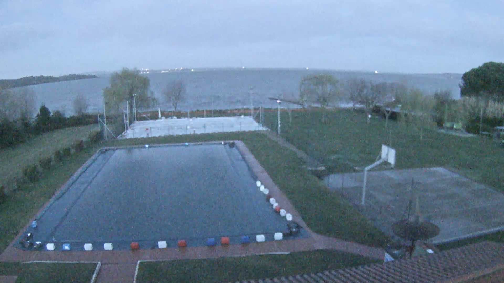 Lago Trasimeno Lake from Castiglione del Lago Live Cam - Castiglione del Lago, Umbria, Italy