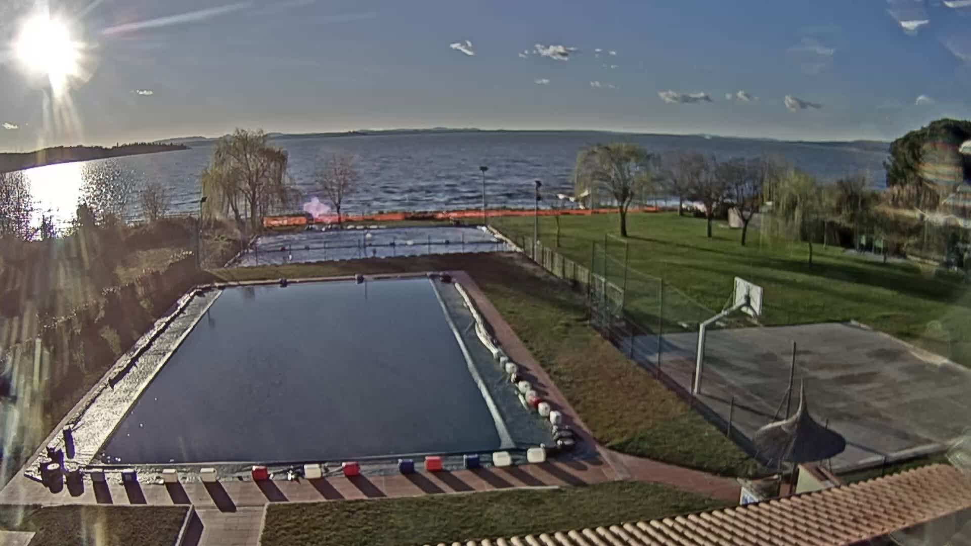 Lago Trasimeno Lake from Castiglione del Lago Live Cam - Castiglione del Lago, Umbria, Italy