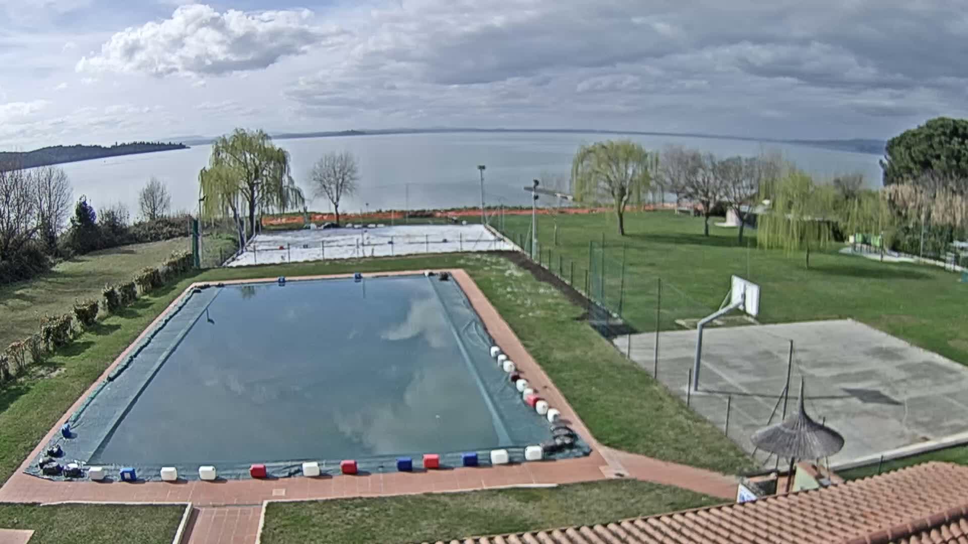 Lago Trasimeno Lake from Castiglione del Lago Live Cam - Castiglione del Lago, Umbria, Italy