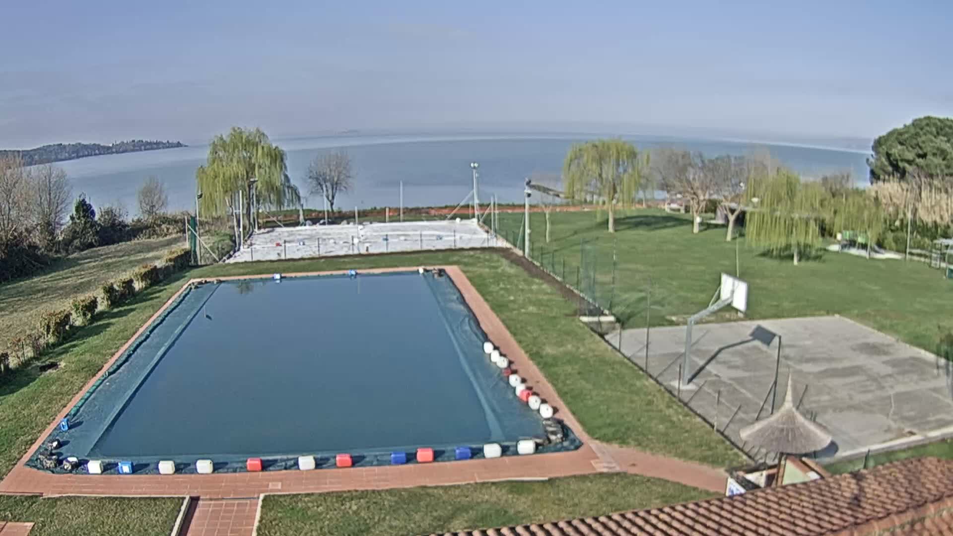 Lago Trasimeno Lake from Castiglione del Lago Live Cam - Castiglione del Lago, Umbria, Italy