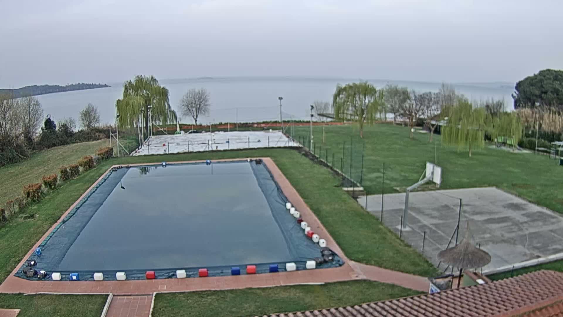 Lago Trasimeno Lake from Castiglione del Lago Live Cam - Castiglione del Lago, Umbria, Italy