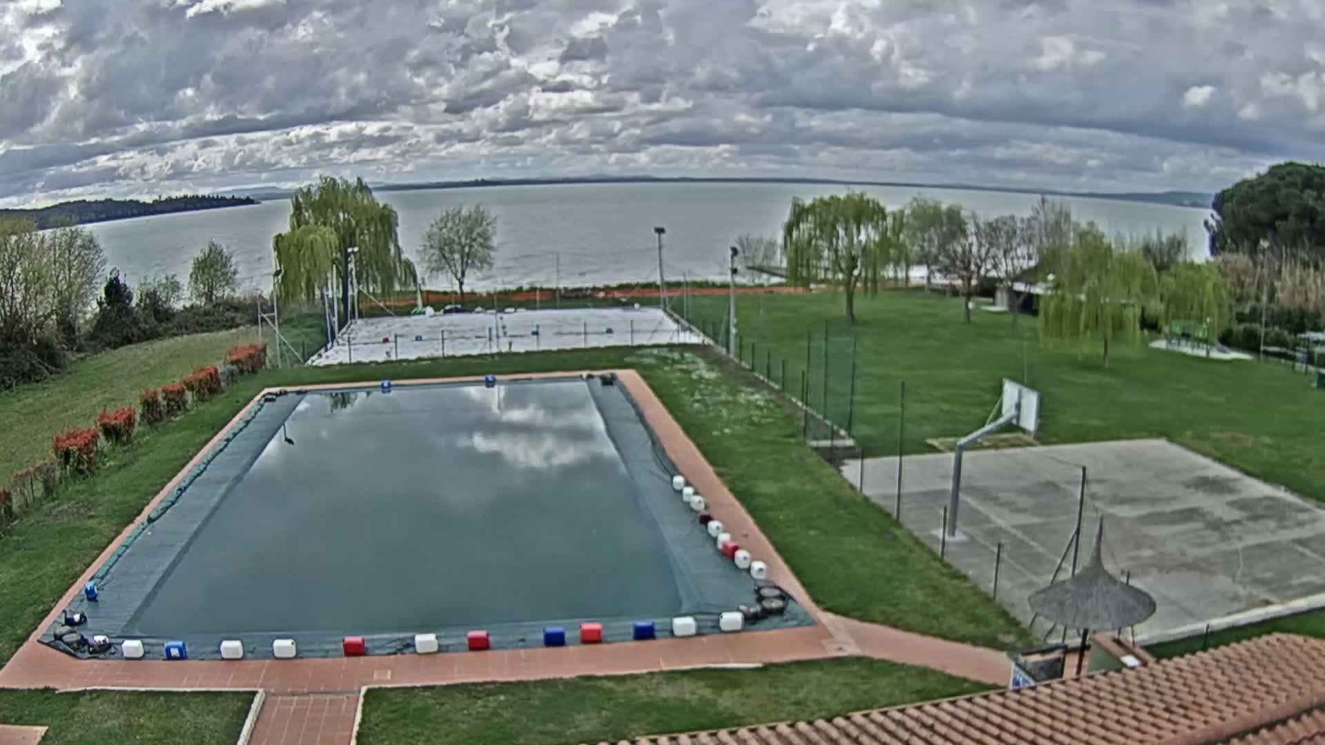 Lago Trasimeno Lake from Castiglione del Lago Live Cam - Castiglione del Lago, Umbria, Italy