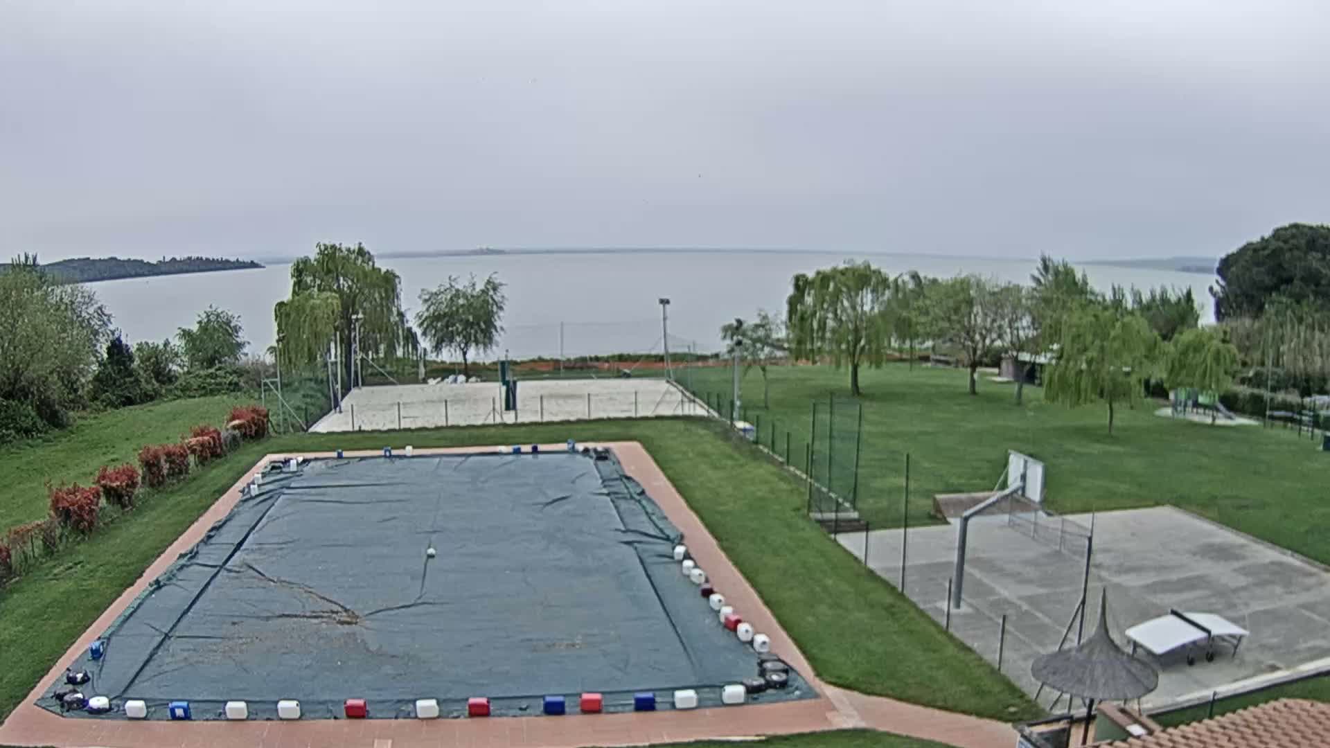 Lago Trasimeno Lake from Castiglione del Lago Live Cam - Castiglione del Lago, Umbria, Italy