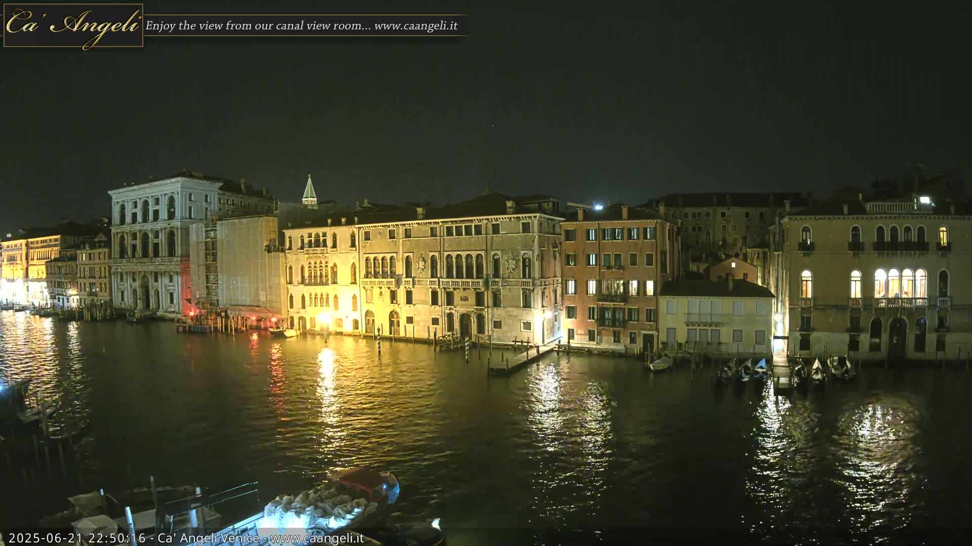 Venice Boats in Grand Canal Live Cam - Venice, Veneto, Italy