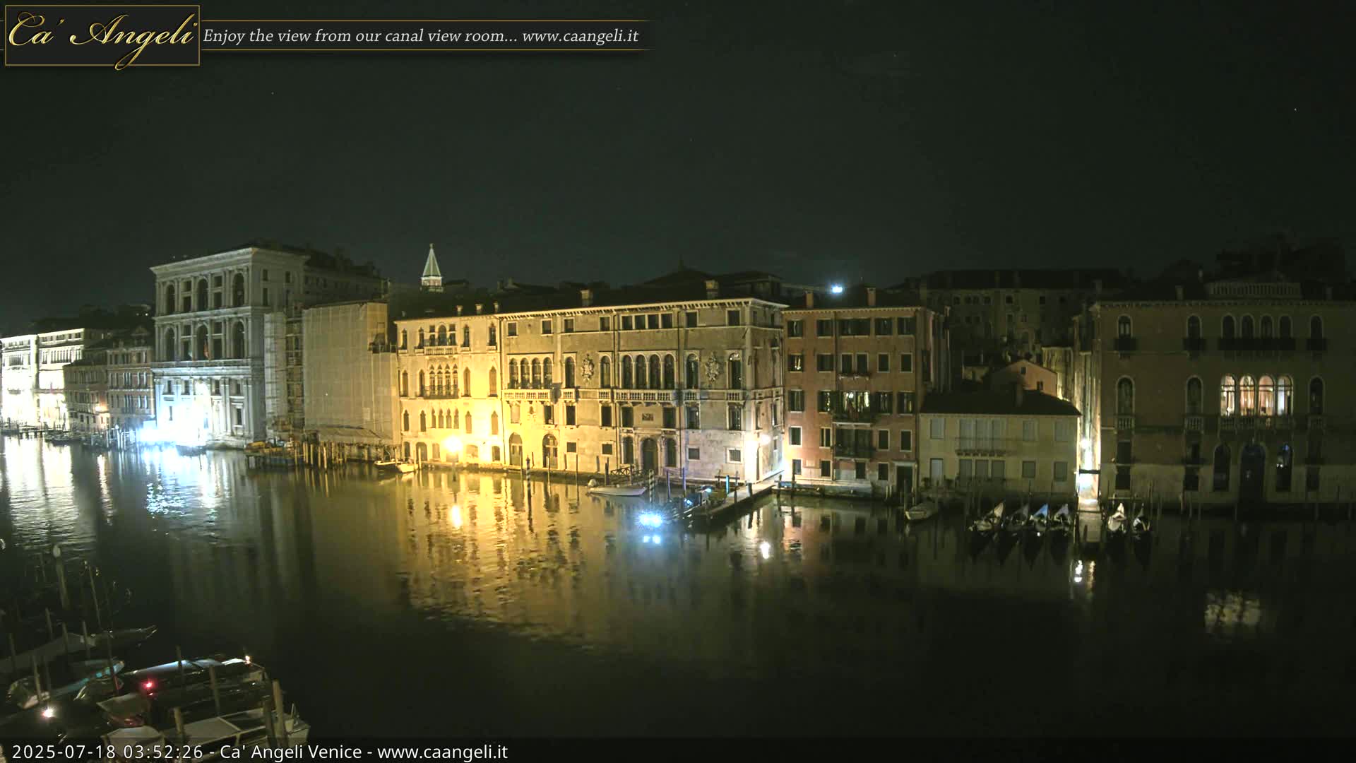 Venice Boats in Grand Canal Live Cam - Venice, Veneto, Italy