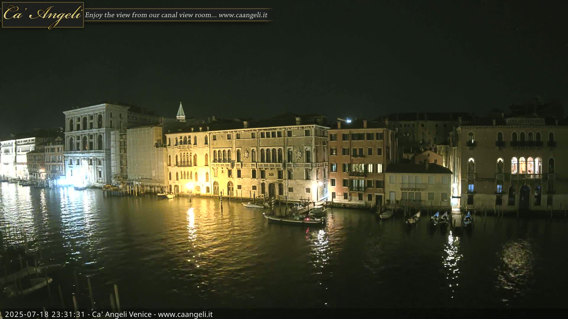 Venice Boats in Grand Canal Live Cam - Venice, Veneto, Italy