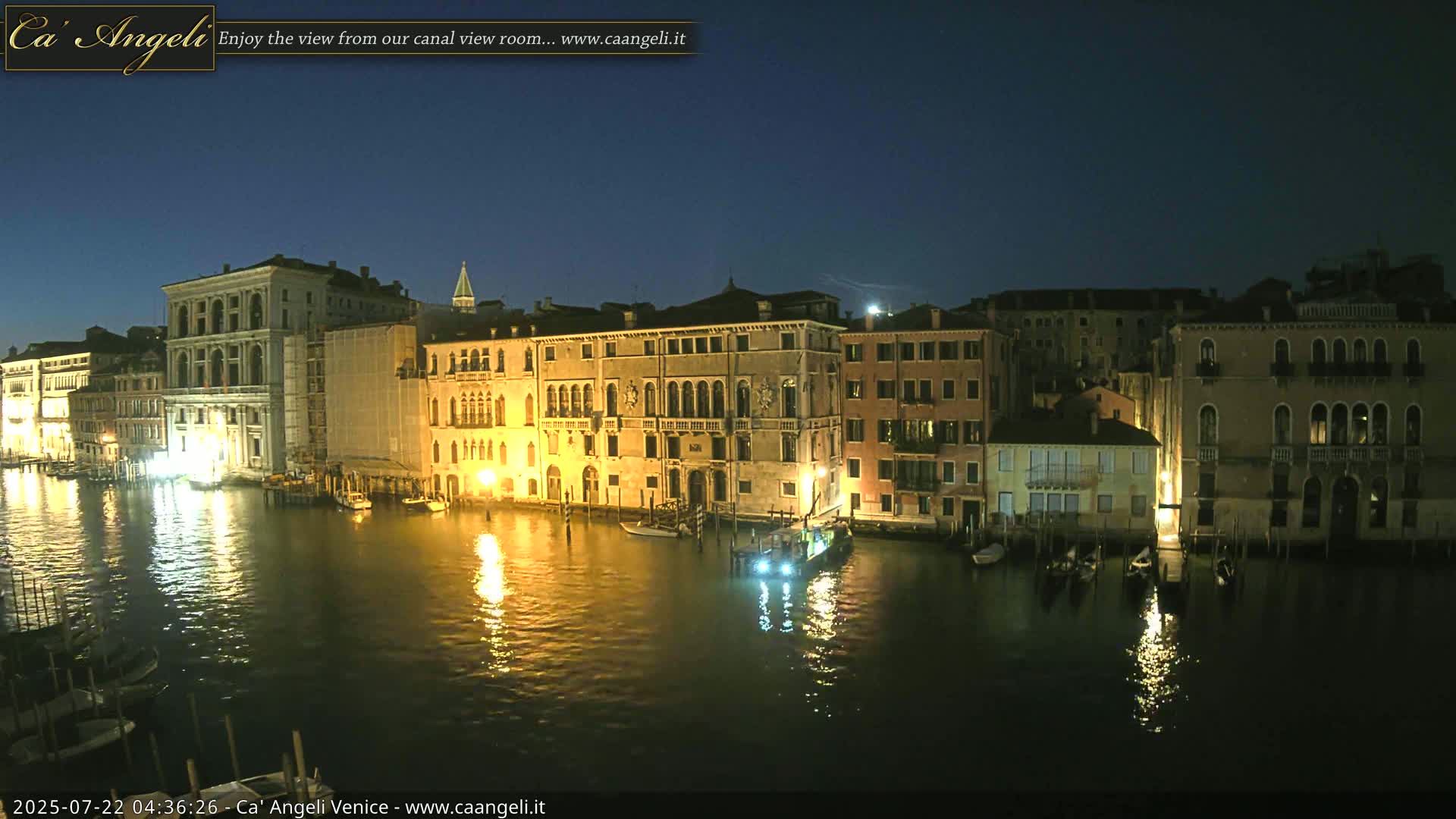 Venice Boats in Grand Canal Live Cam - Venice, Veneto, Italy