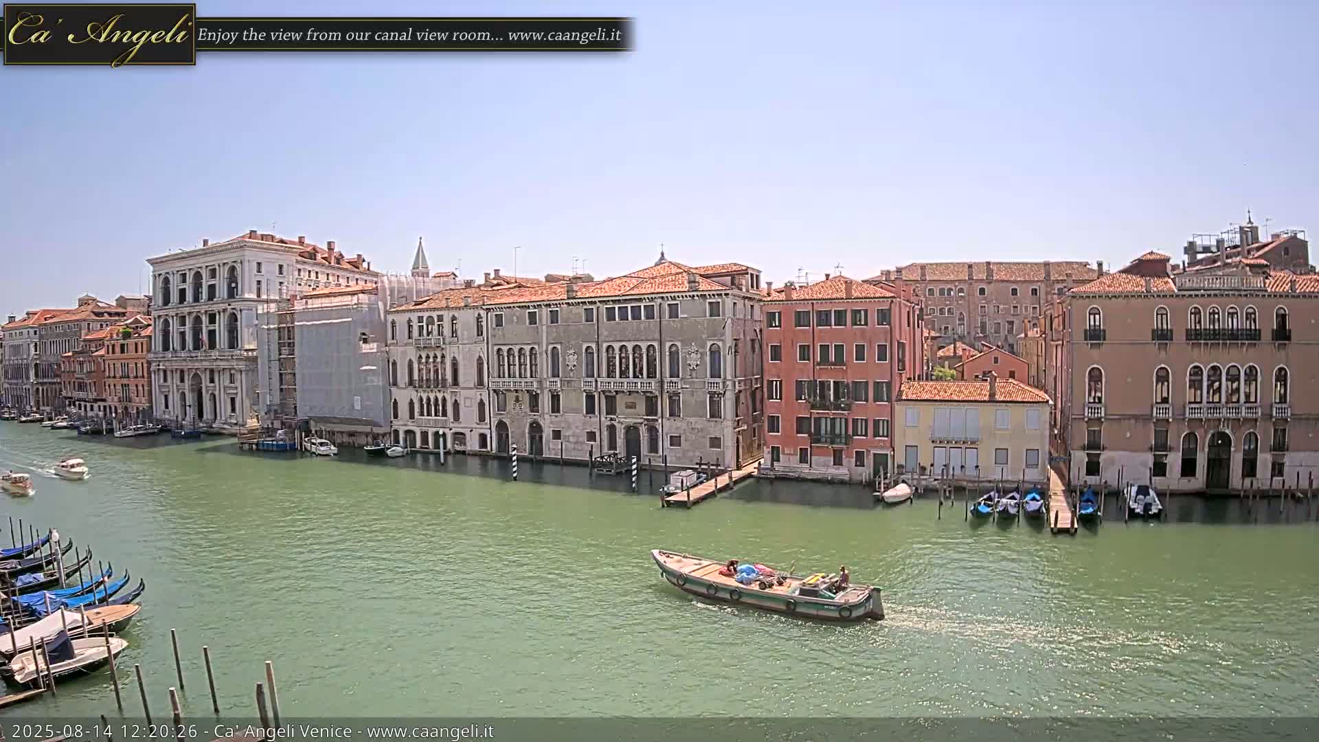 Venice Boats in Grand Canal Live Cam - Venice, Veneto, Italy