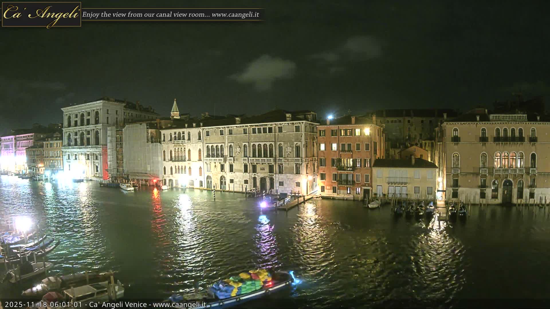 Venice Boats in Grand Canal Live Cam - Venice, Veneto, Italy