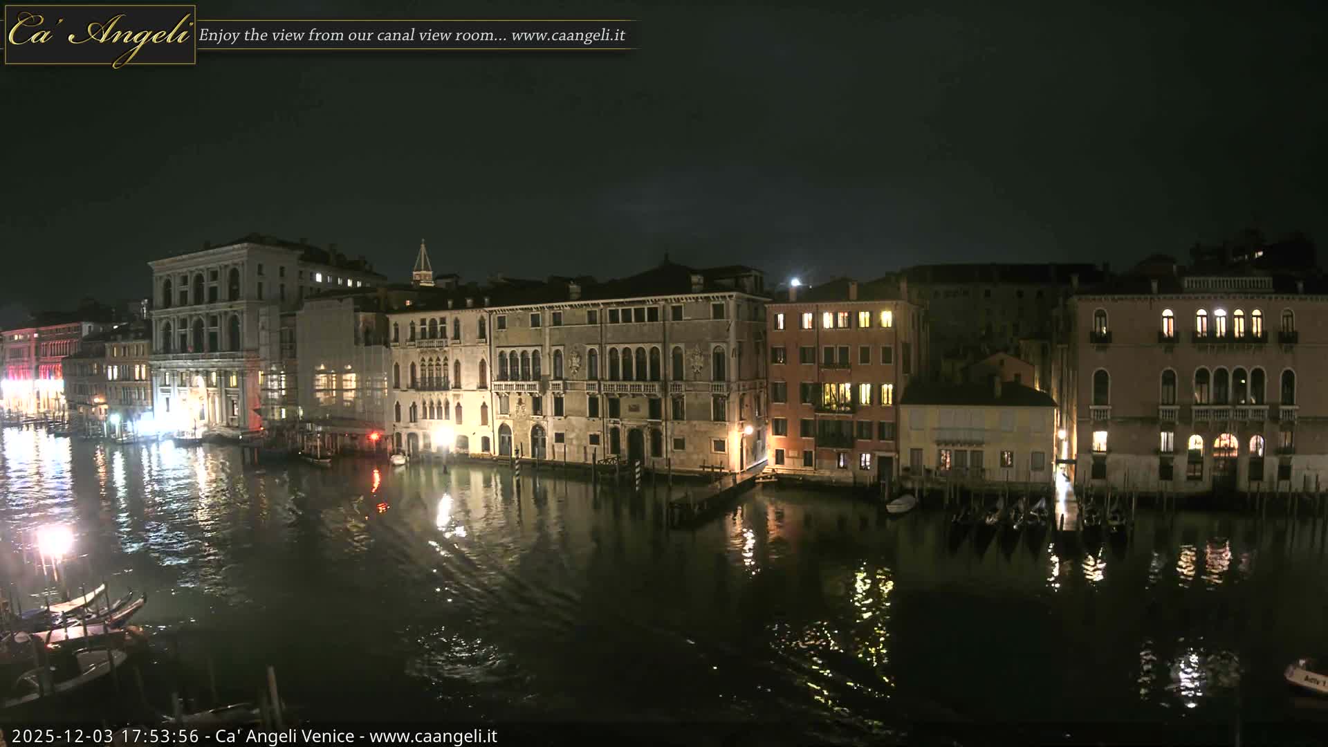 Venice Boats in Grand Canal Live Cam - Venice, Veneto, Italy